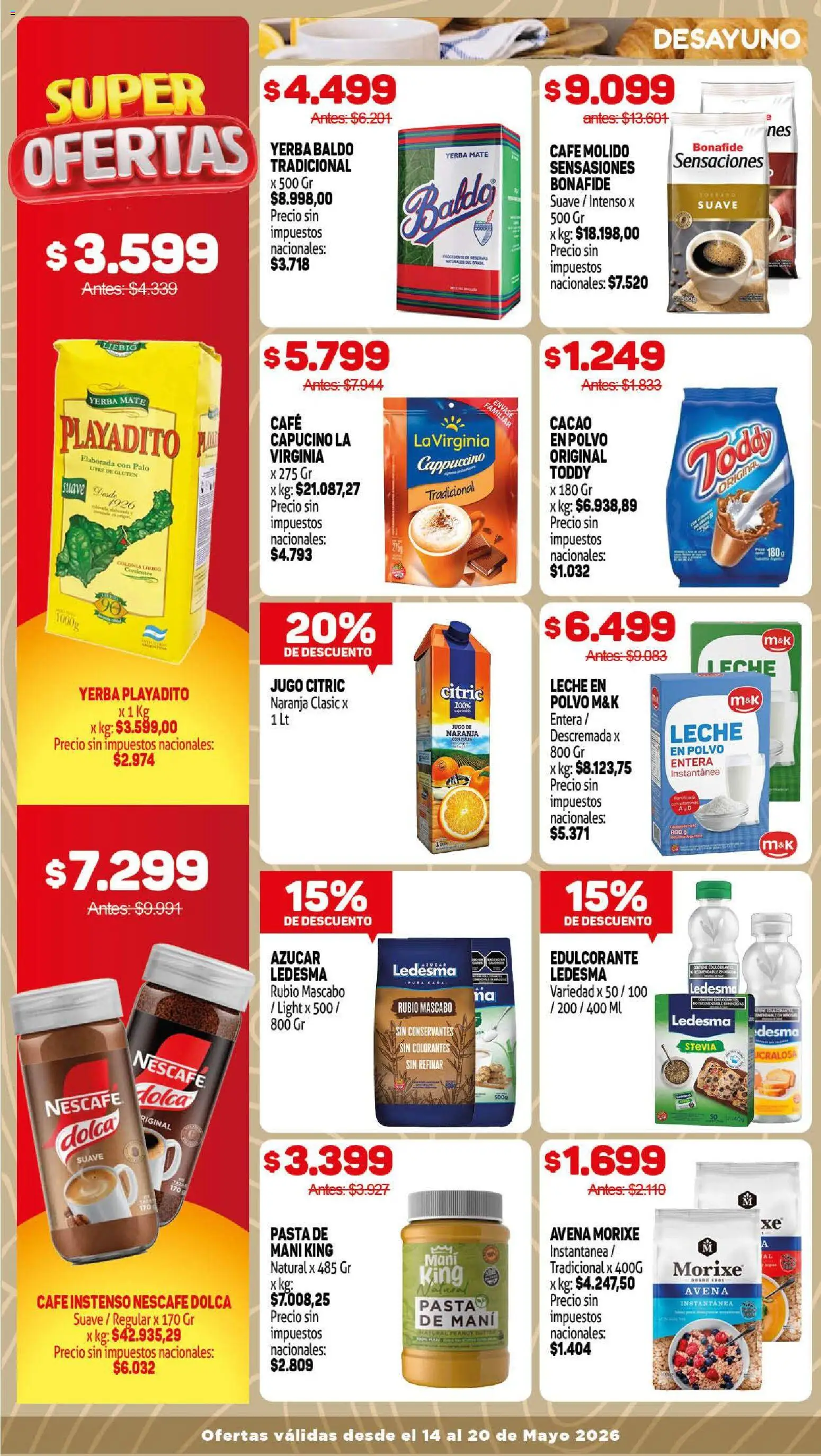 Makro ofertas │ válido desde el 14.05.2026 | Página: 7 | Productos: Polvo, Mani, Café, Cacao