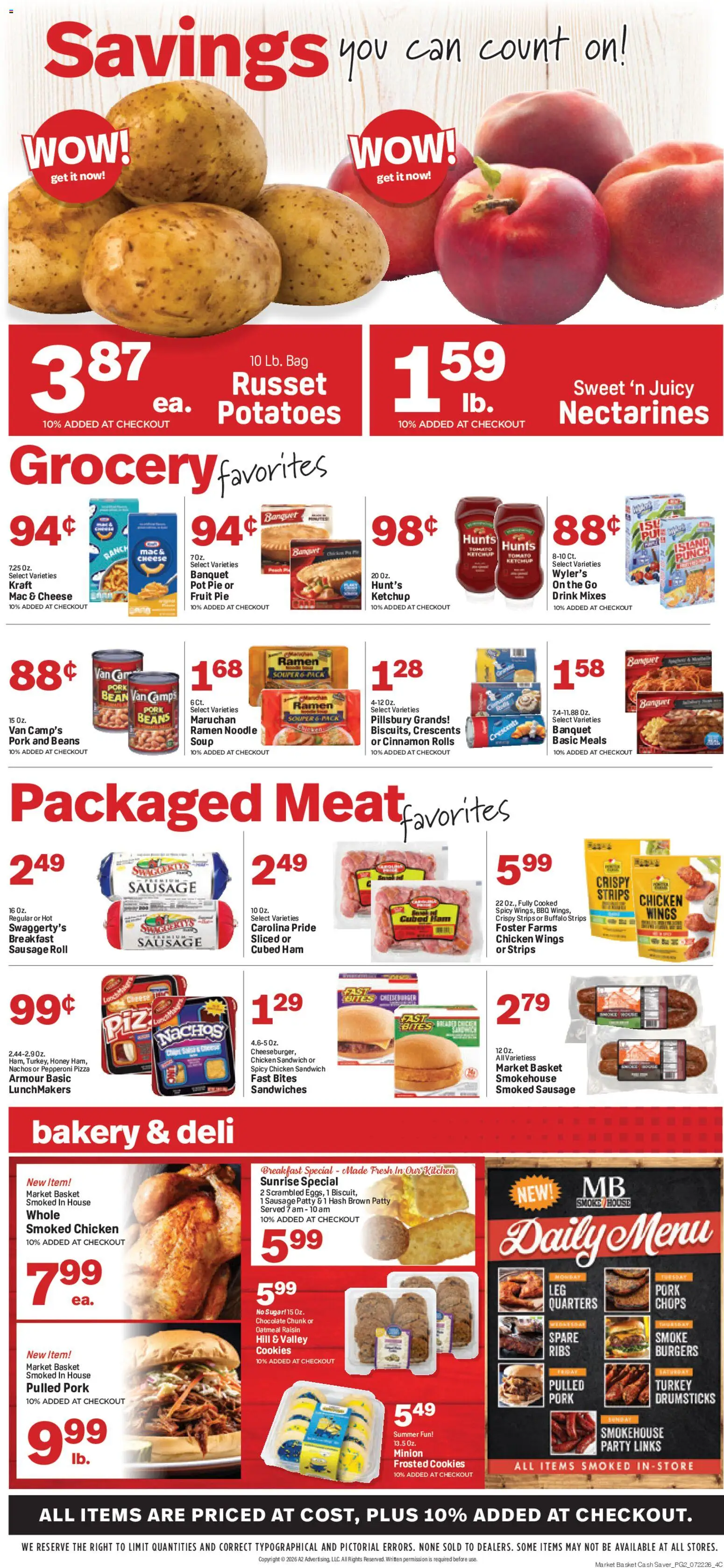 Market Basket Cash Saver - valid from 07/22/2026 | Page: 2 | Products: Chocolate, Pork, Cookies, Sausage