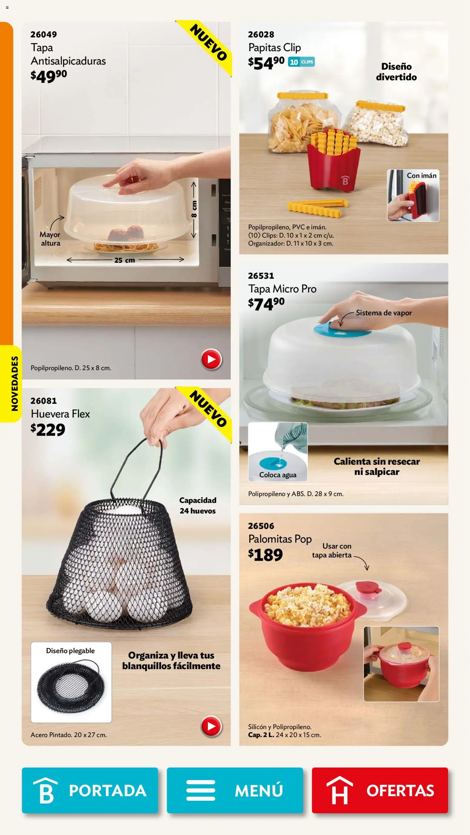 Nuevas ofertas de Betterware válidas en toda la República Mexicana desde el 31/08/2026. ¡Encuentra las mejores ofertas en Betterware campaña 9 2026! | Página: 28 | Productos: Imán, Agua, Palomitas, Organizador