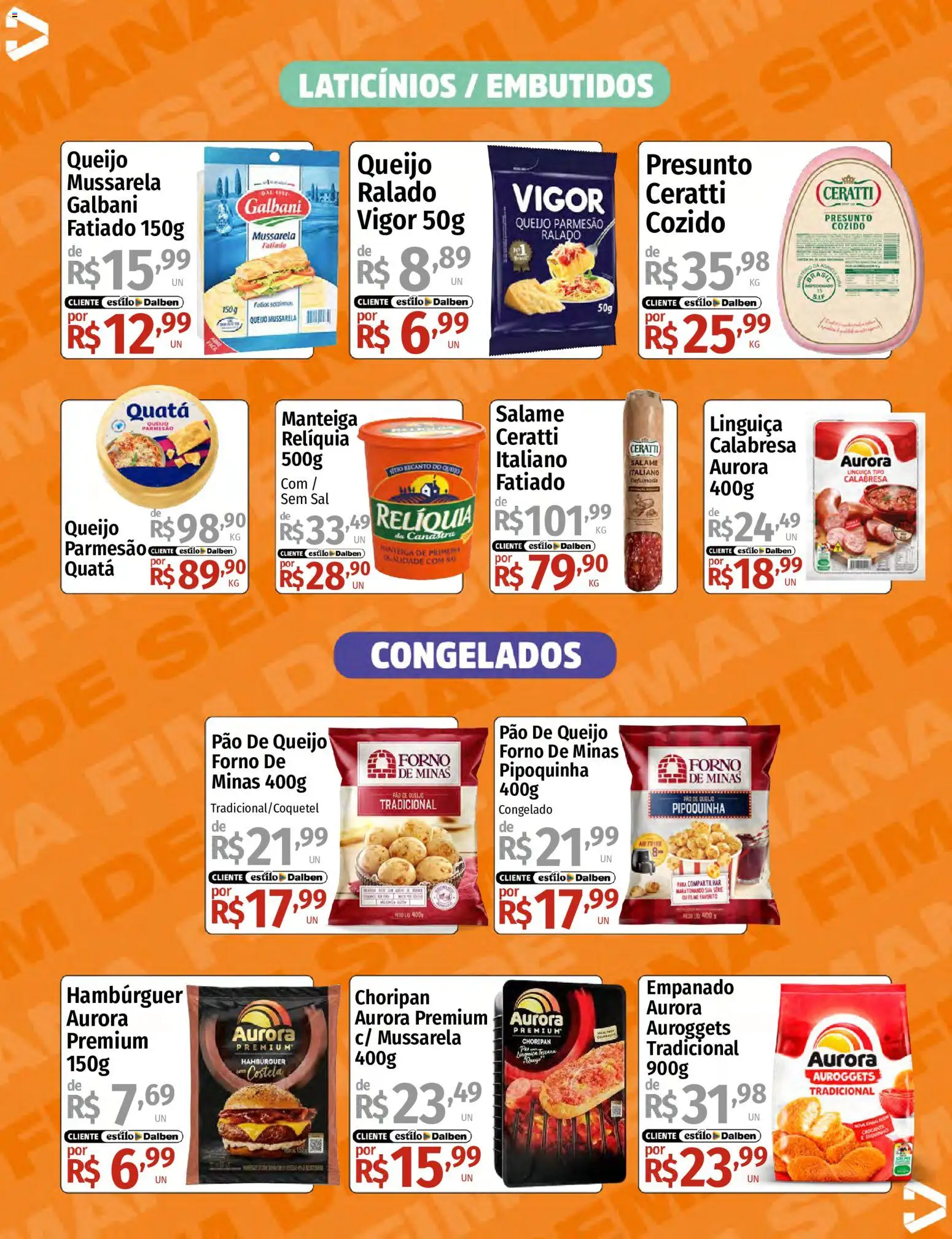 Supermercado Dalben Folheto - válido de 28/08/2026 | Página: 10 | Produtos: Manteiga, Pão, Queijo parmesão, Sal