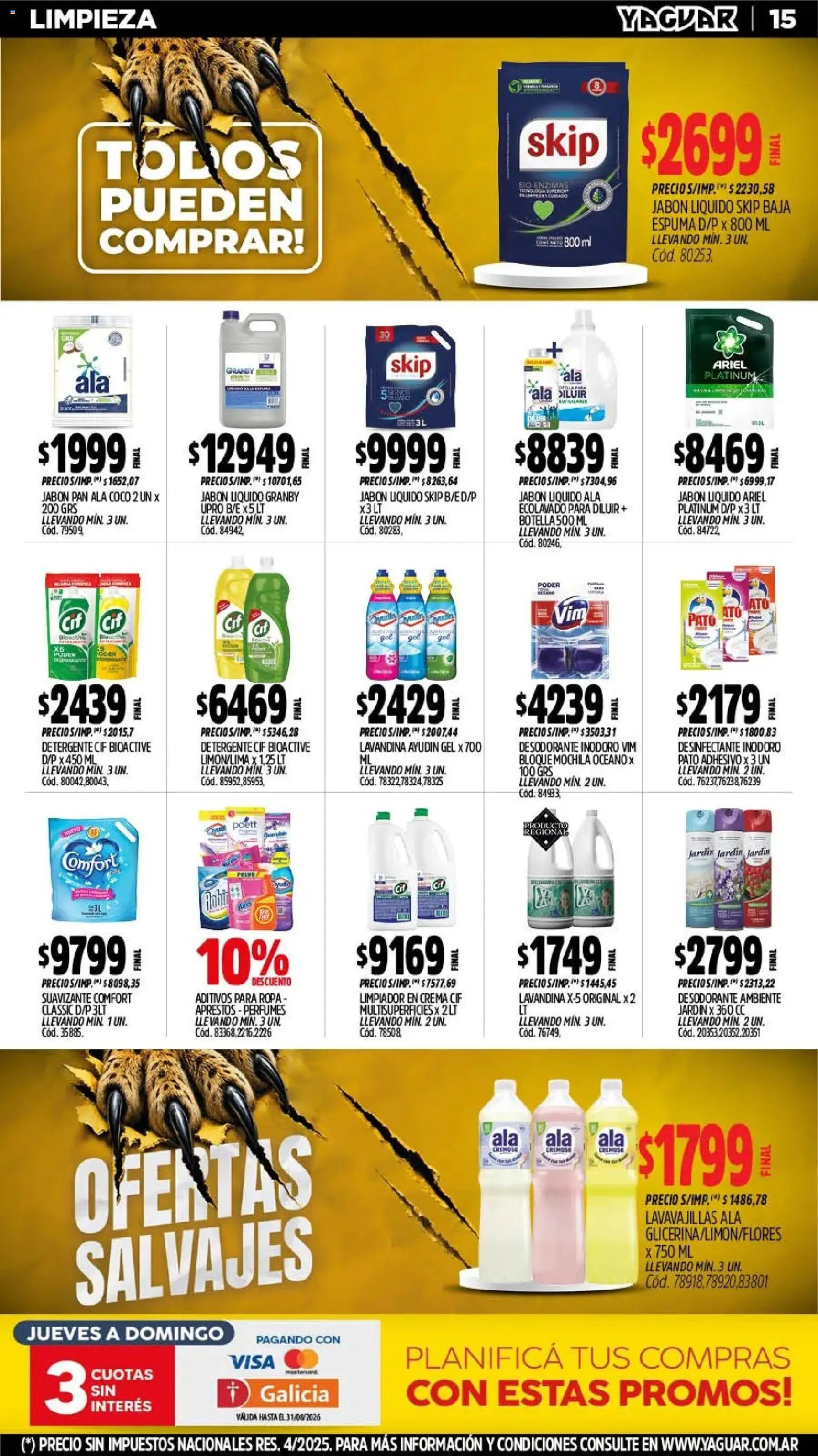 Yaguar - Oferta Semanal Jujuy │ válido desde el 10/08/2026 | Página: 16 | Productos: Coco, Perfumes, Polvo, Crema