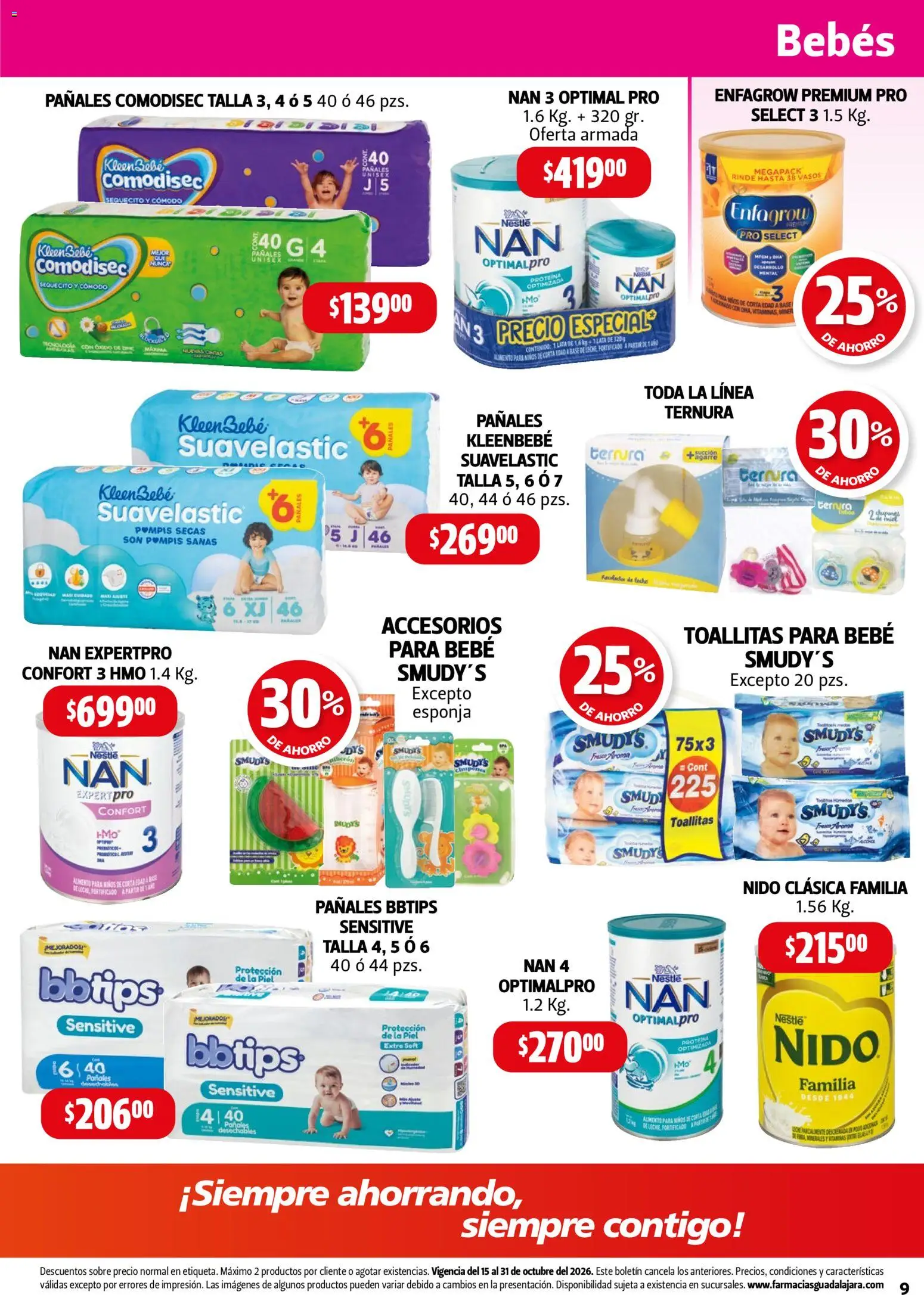 Nuevas ofertas de Farmacia Guadalajara válidas en toda la República Mexicana desde el 15/10/2026. ¡Encuentra las mejores ofertas en Farmacia Guadalajara catálogo! | Página: 9