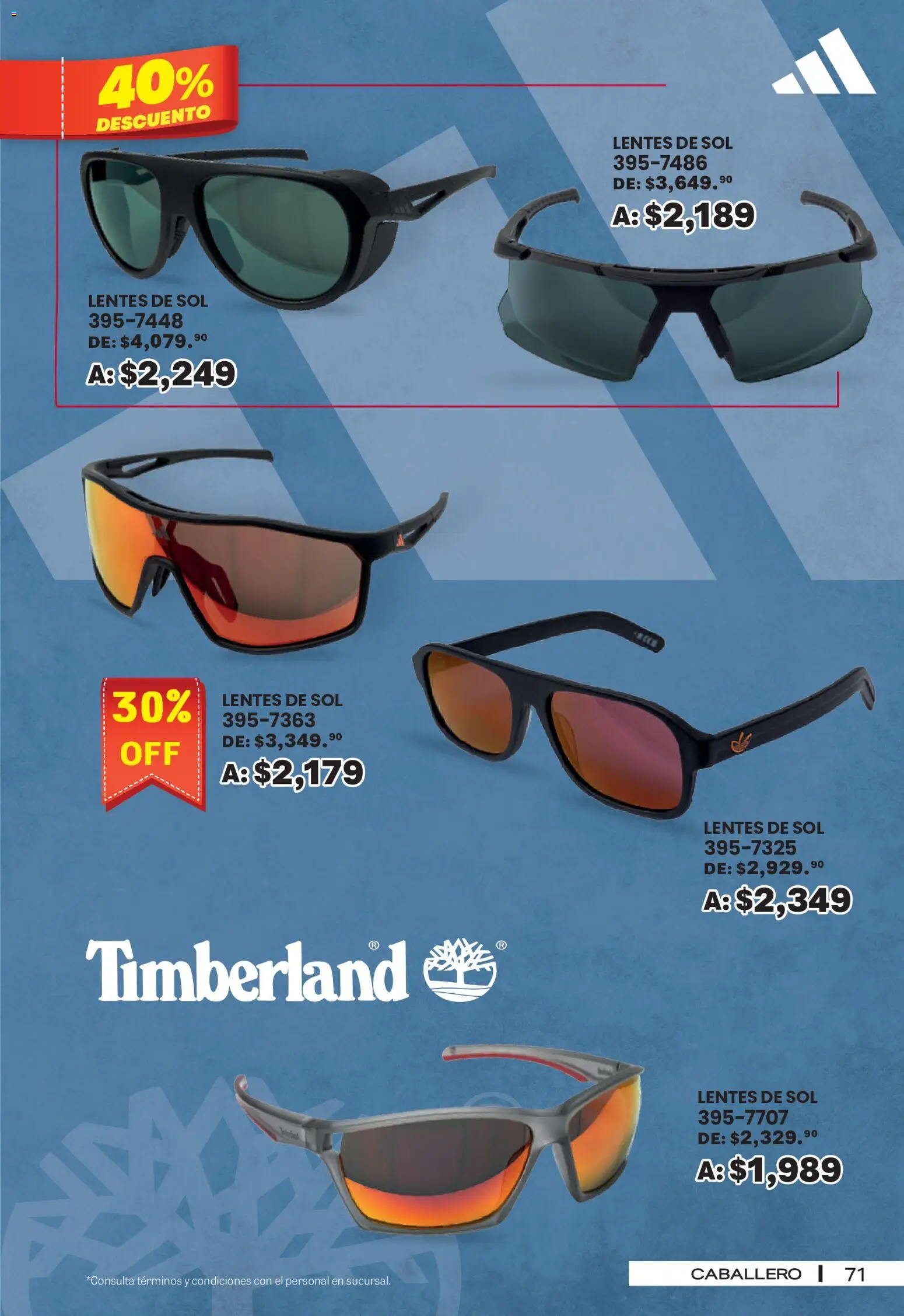 Nuevas ofertas de Andrea válidas en toda la República Mexicana desde el 30/08/2026. ¡Encuentra las mejores ofertas en Andrea - SPORT DAYS! | Página: 71 | Productos: Lentes, Lentes de sol