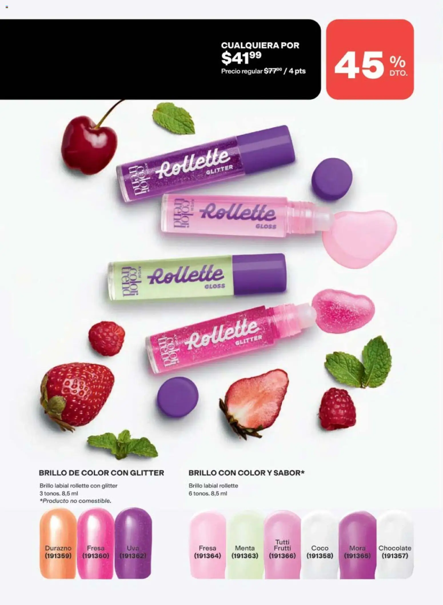 Nuevas ofertas de AVON válidas en toda la República Mexicana desde el 10/07/2026. ¡Encuentra las mejores ofertas en AVON campaña 11 2026! | Página: 50 | Productos: Fresa, Brillo, Glitter, Chocolate