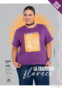 Vista previa de Ilusión catálogo Invierno, nuevo folleto de la tienda, válido en México a partir del 01/10/2026 | Página: 245 | Productos: Flores, Algodón, Playera