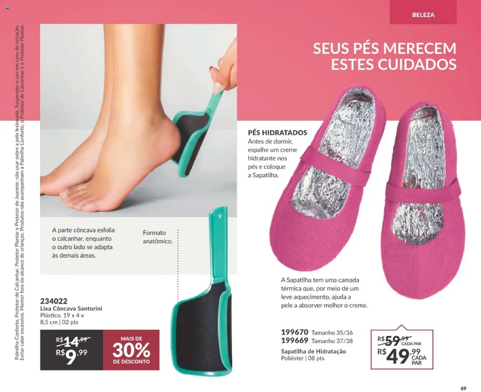 Avon Folheto - válido de 10/08/2026 | Página: 69 | Produtos: Creme, Lixa, Protetor de calcanhar, Palmilha