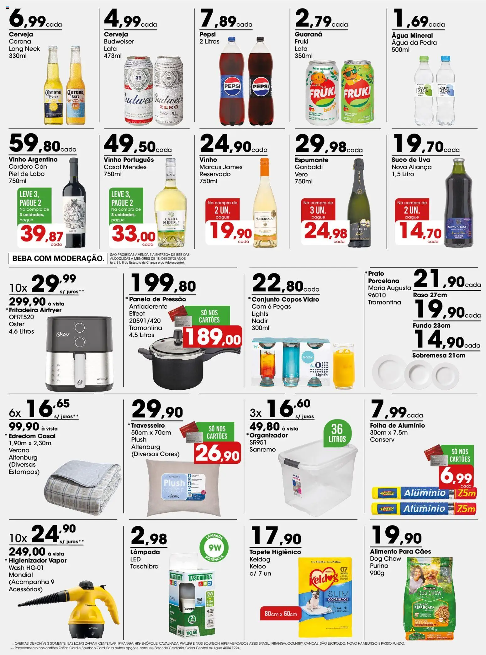 Zaffari Folheto - válido de 10/08/2026 | Página: 3 | Produtos: Lâmpada, Edredom, Panela, Uva