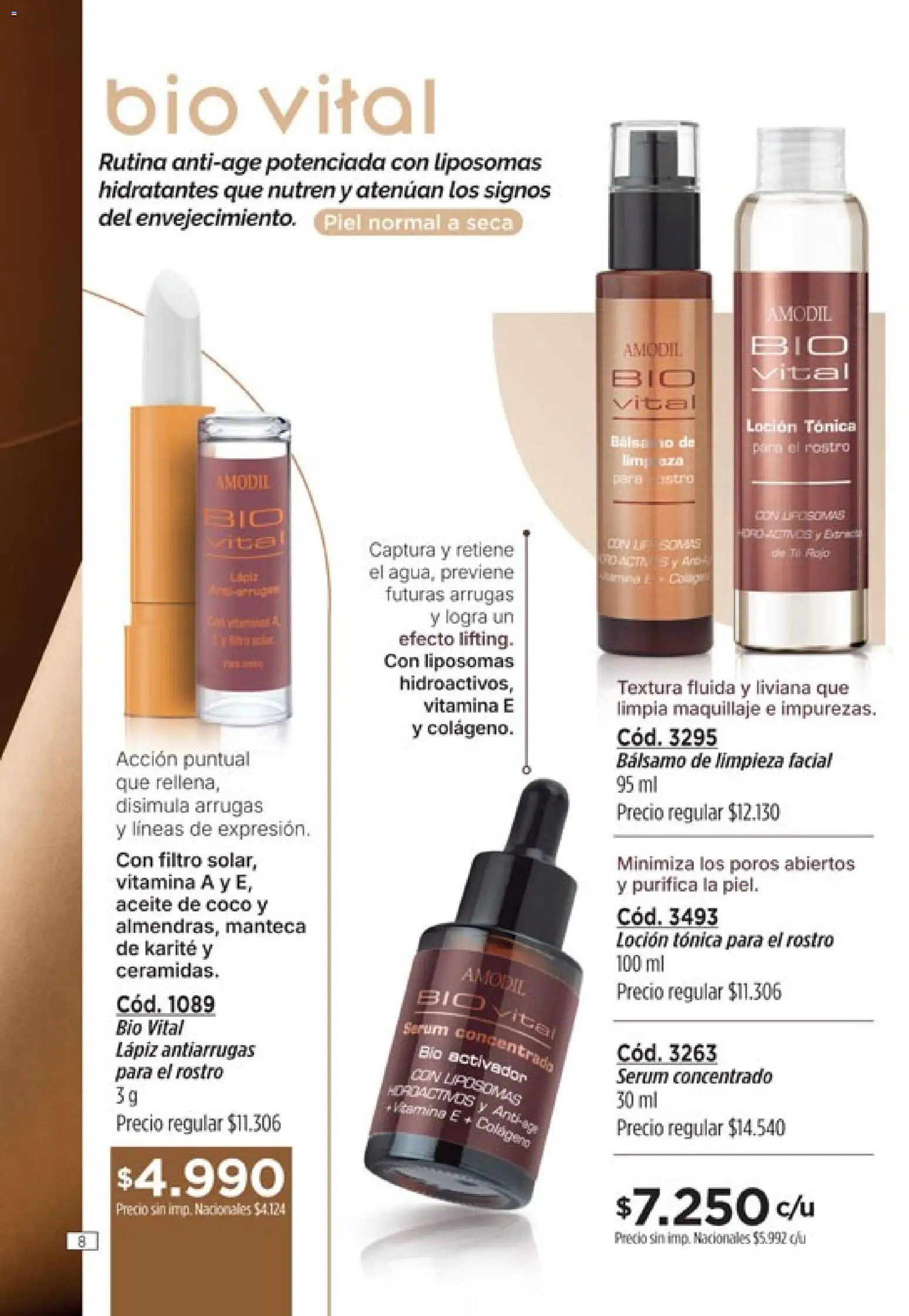 Catálogo Amodil Campaña 12 │ válido desde el 30/06/2026 | Página: 8 | Productos: Aceite, Maquillaje, Loción, Bálsamo