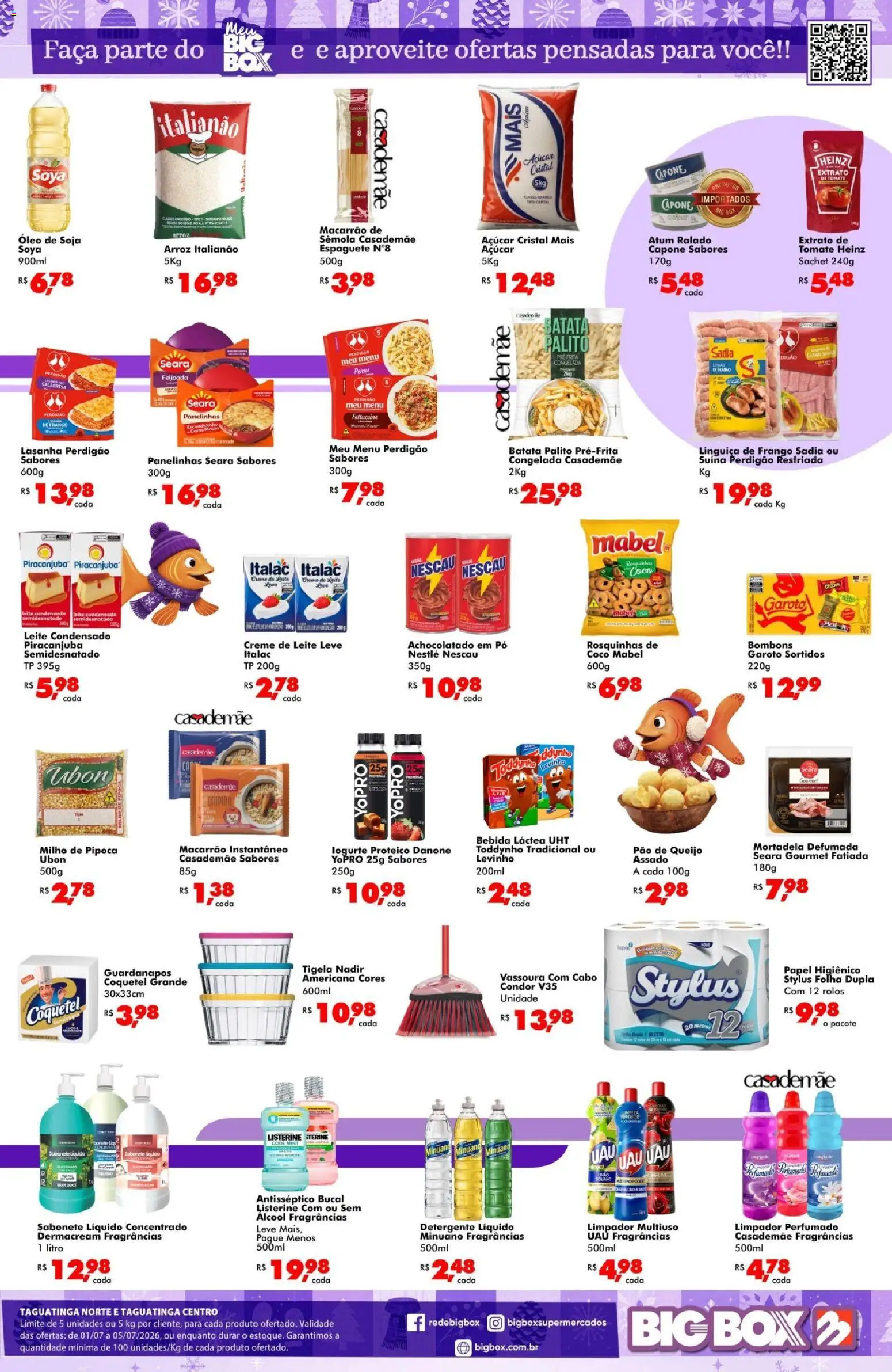 Big Box Folheto - válido de 01/07/2026 | Página: 2 | Produtos: Detergente, Queijo, Faca, Frango