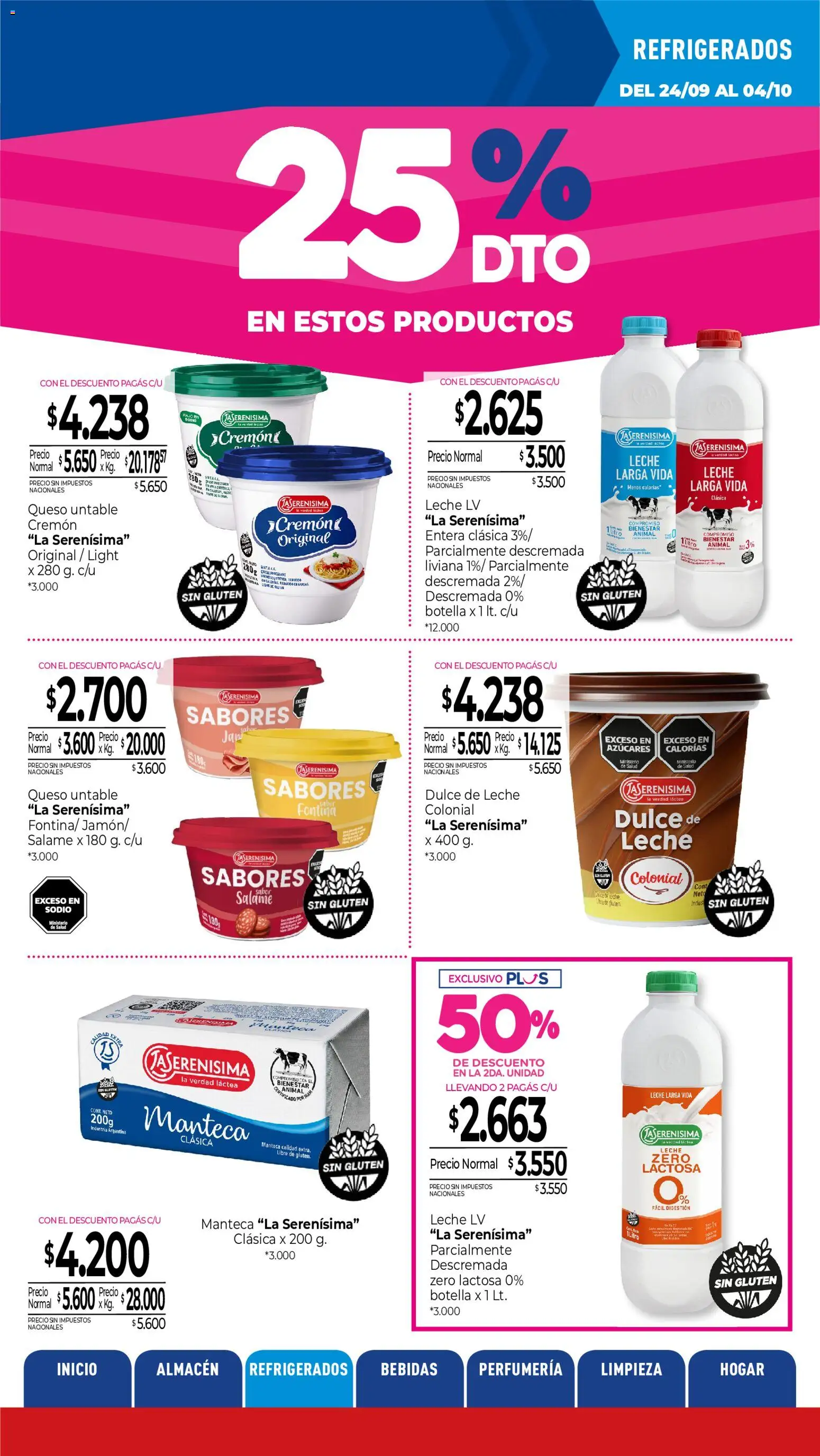 La Anonima catálogo │ válido desde el 24/09/2026 | Página: 17 | Productos: Dulce de leche, Dulce, Leche, Manteca