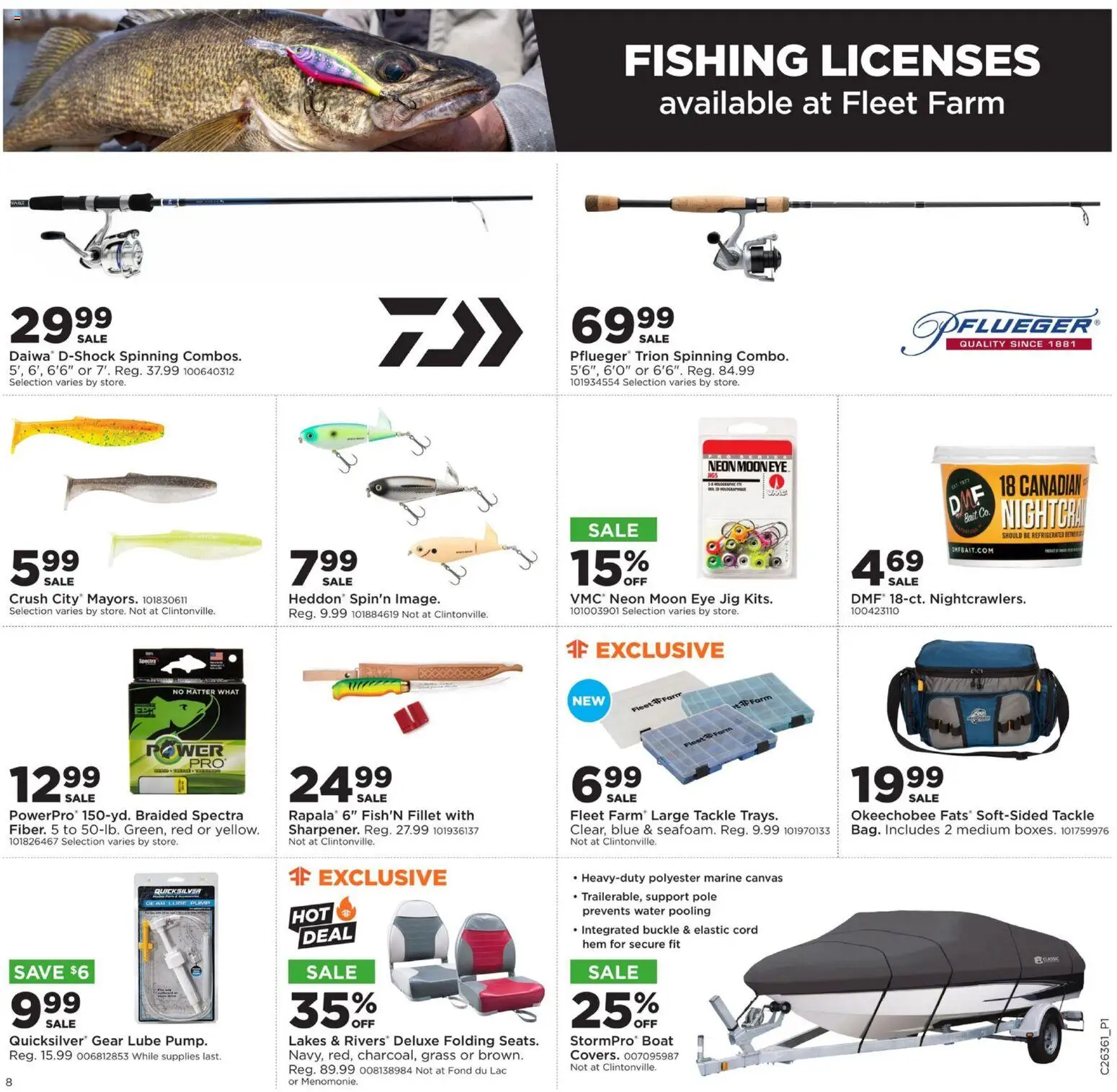 Mills Fleet Farm Weekly Ad - valid from 08/31/2026 | Page: 12 | Products: Canvas, Pump, Water, Bait