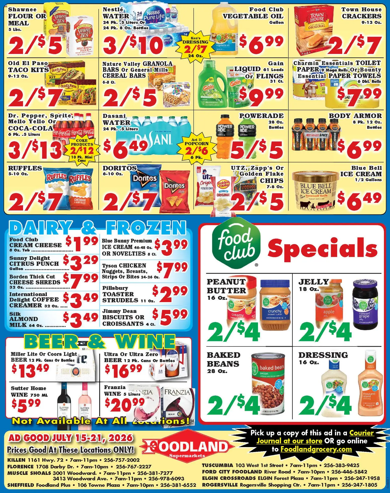 Foodland Weekly Ad - Supermarkets - valid from 07/15/2026 | Page: 2 | Products: Toaster, Oil, Beer, Cream