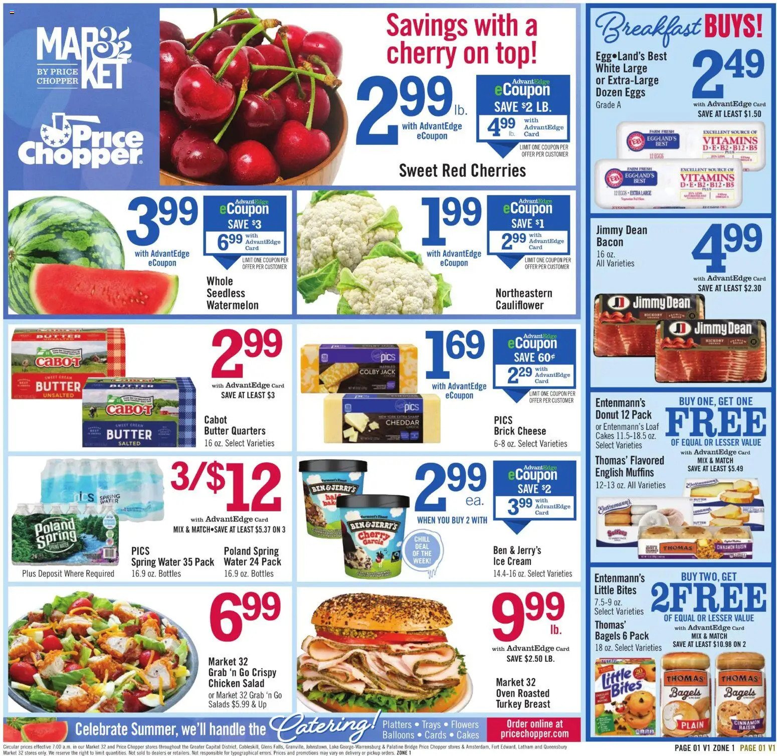 Price Chopper Weekly Ad - valid from 07/26/2026 | Page: 1 | Products: Cherries, Butter, Water, Watermelon
