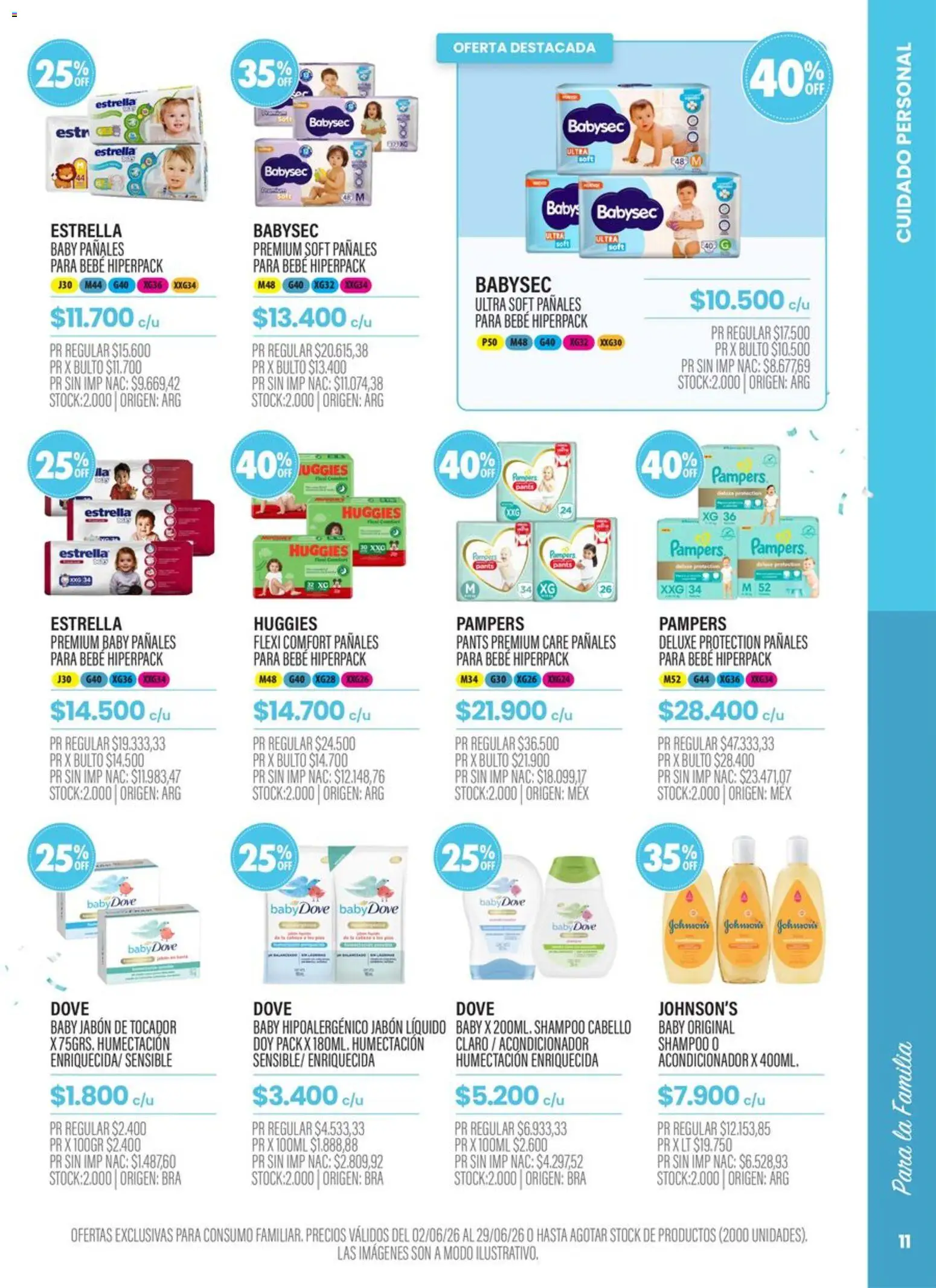 Pigmento - Golazo de ofertas │ válido desde el 02.06.2026 | Página: 11 | Productos: Jabón líquido, Shampoo, Acondicionador, Pañales