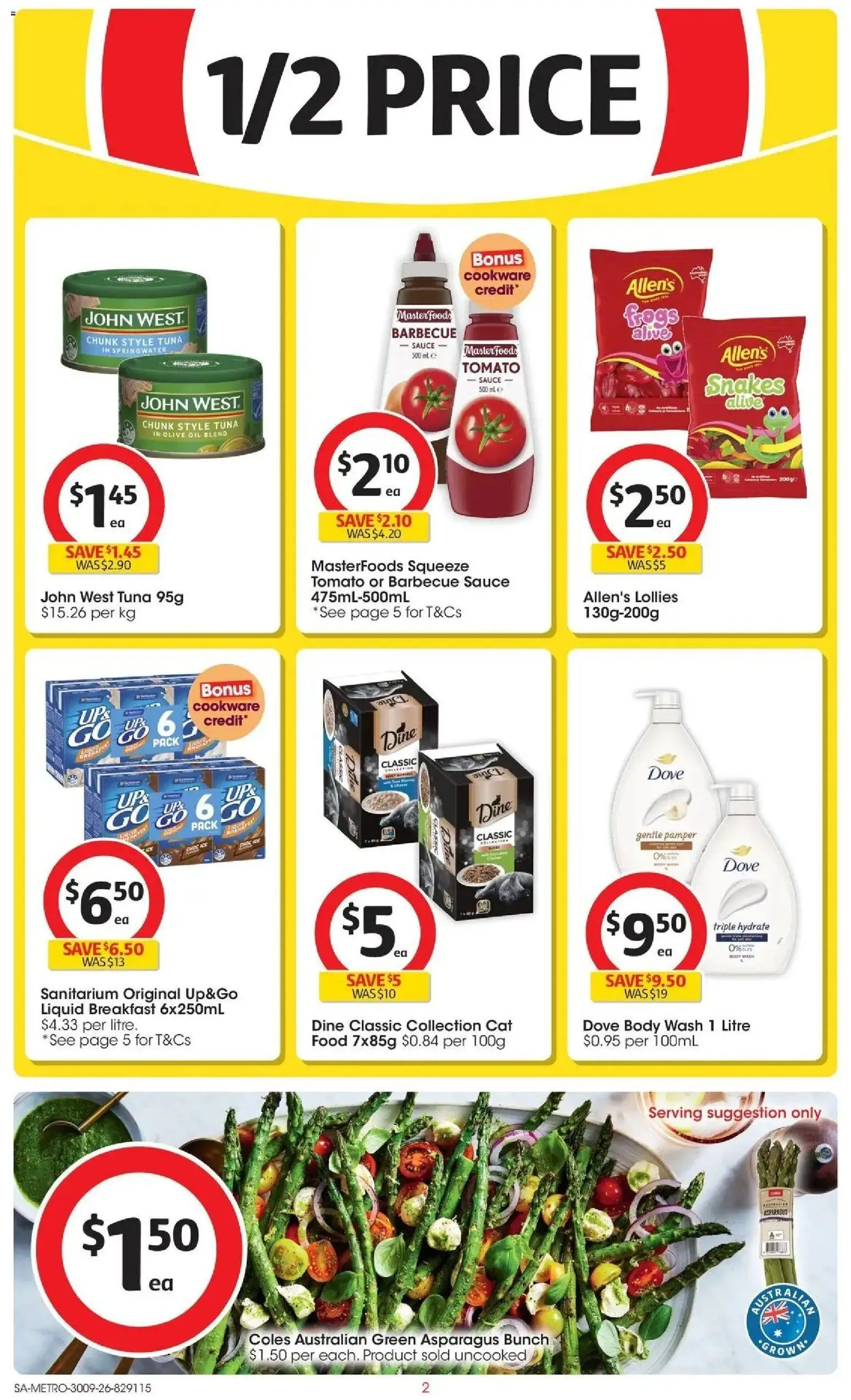Coles catalogue - valid from 30/09/2026 | Page: 2 | Products: Olive oil, Sauce, Tuna, Ice