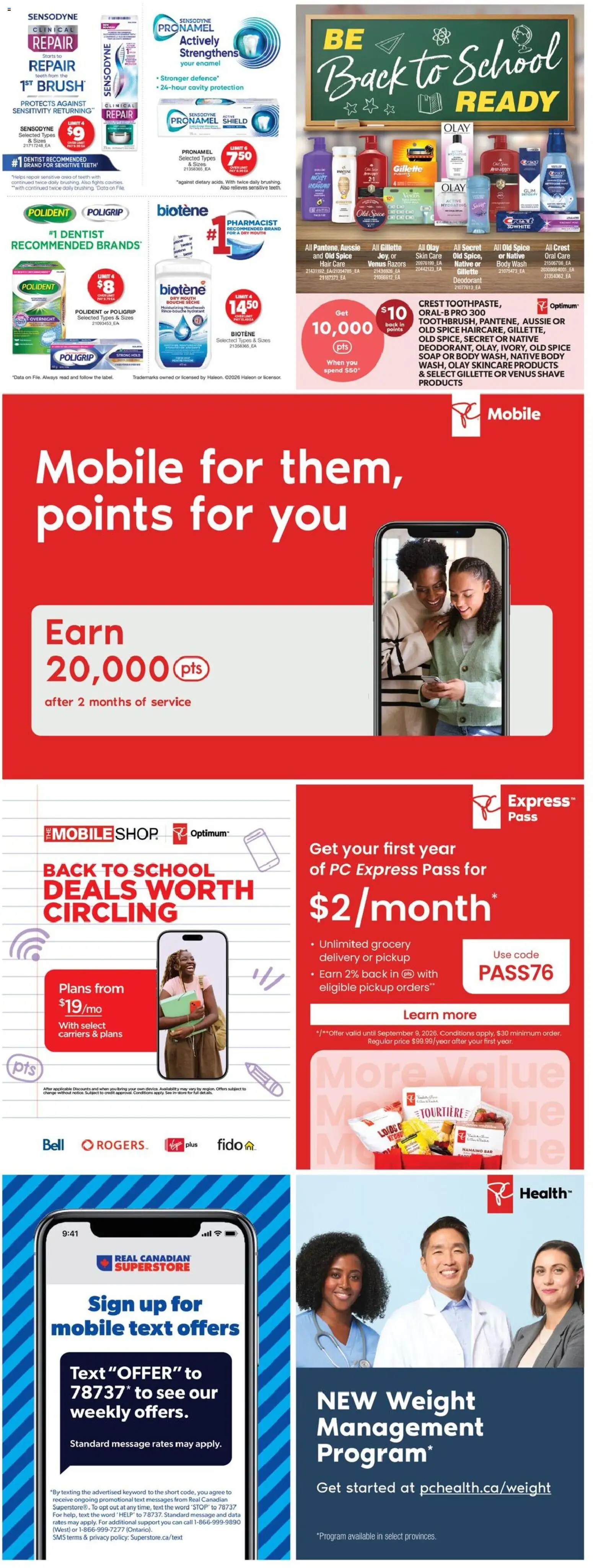 Real Canadian Superstore flyer valid from Aug 27, 2026 | Page: 41 | Products: Brush, Body wash, Deodorant, Mouthwash