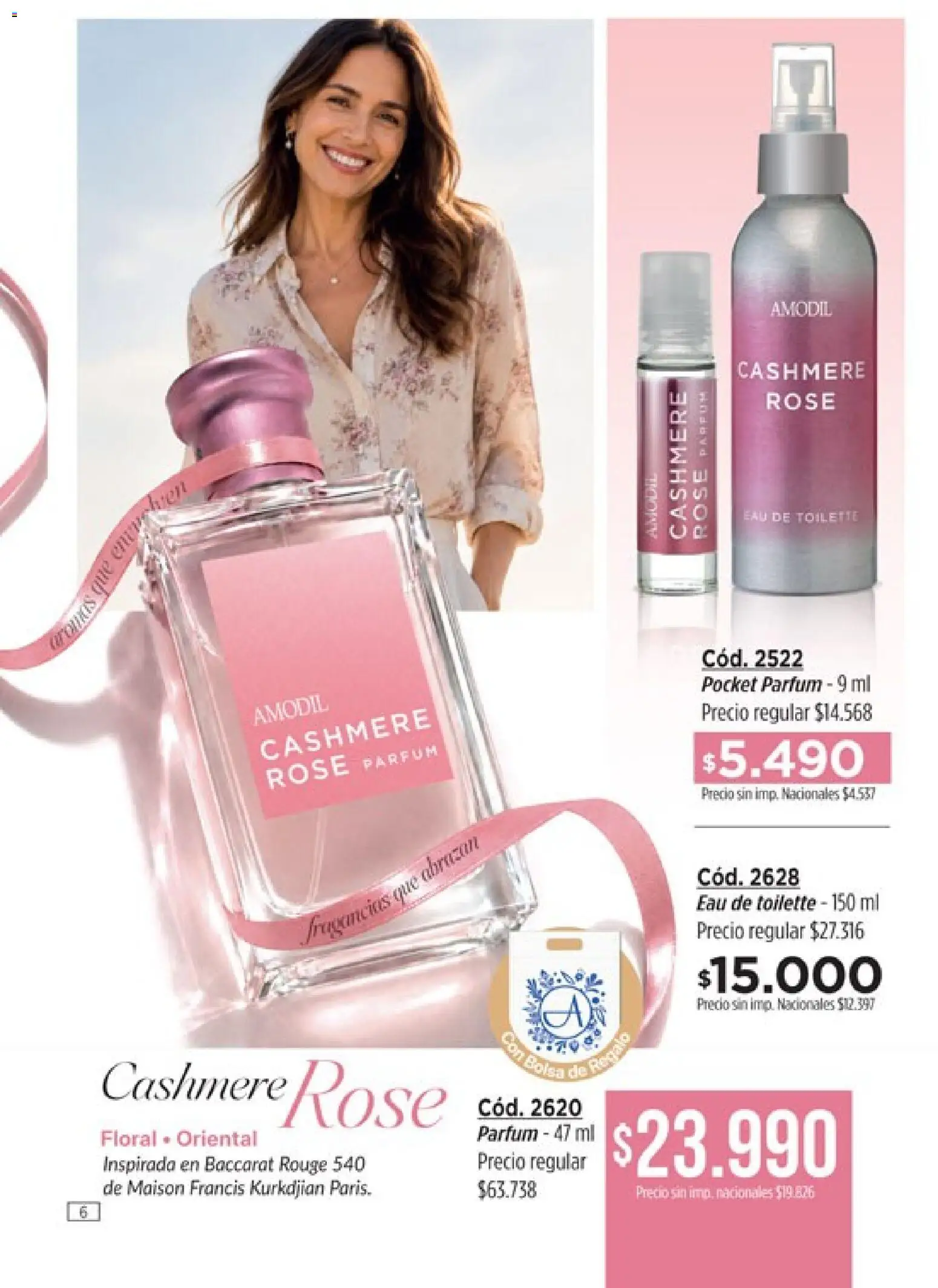 Catálogo Amodil Campaña 14 │ válido desde el 07/08/2026 | Página: 6 | Productos: Bolsa, Eau de toilette