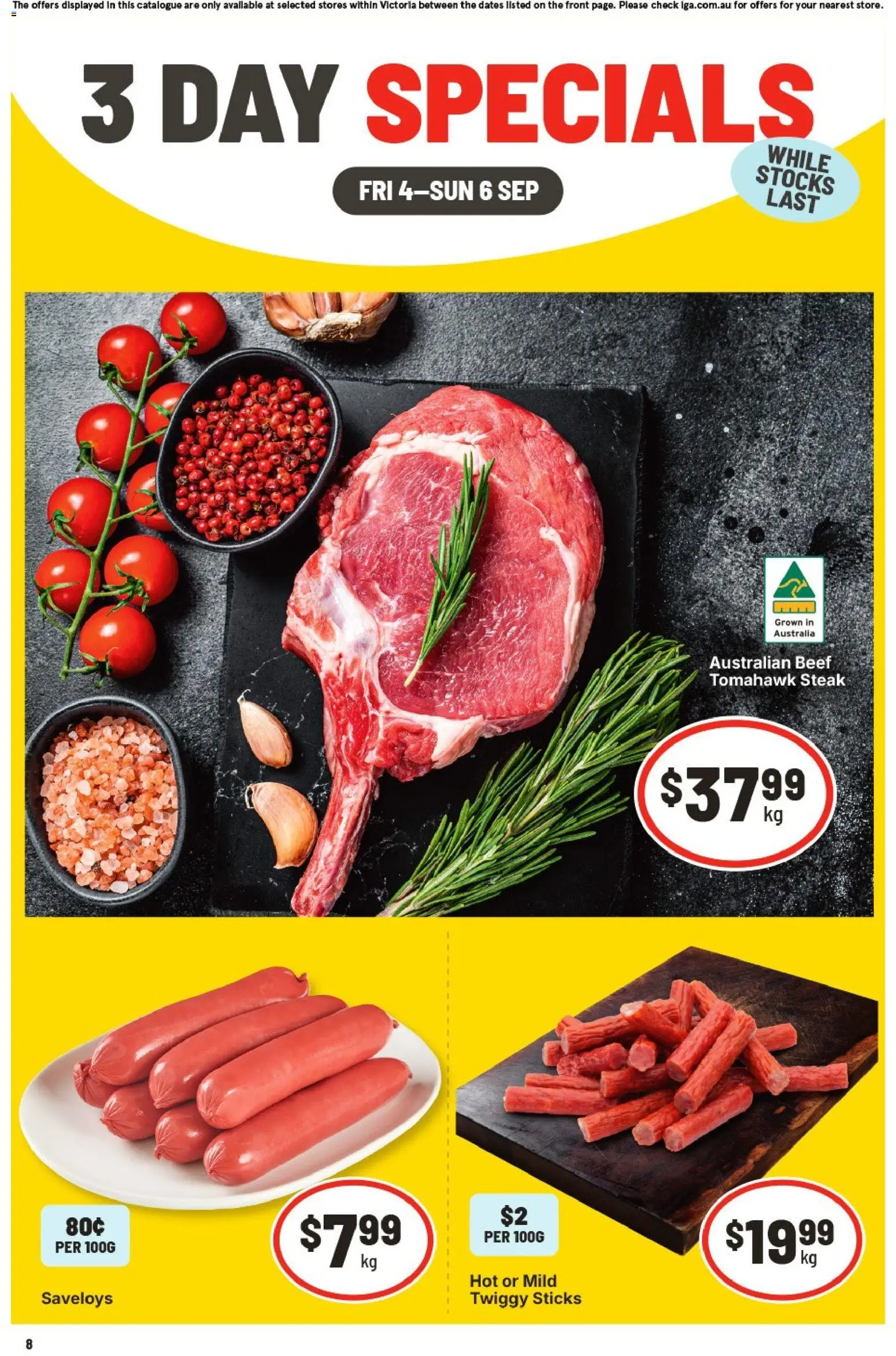 IGA catalogue - valid from 04/09/2026 | Page: 1 | Products: Beef, Steak