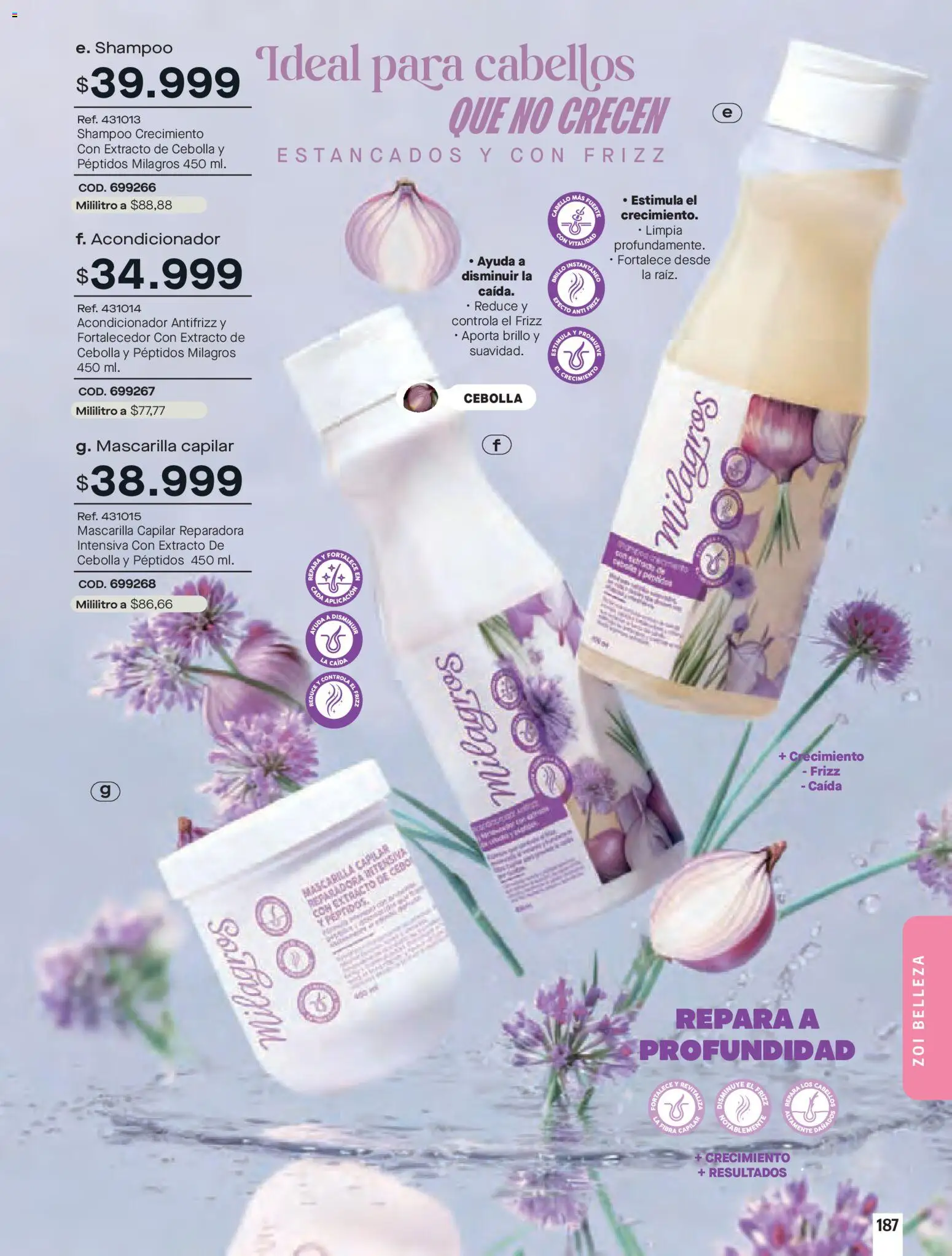 Pacifika revista - valida desde el 01.03.2026 | Página: 189 | Productos: Brillo, Cebolla, Mascarilla, Acondicionador