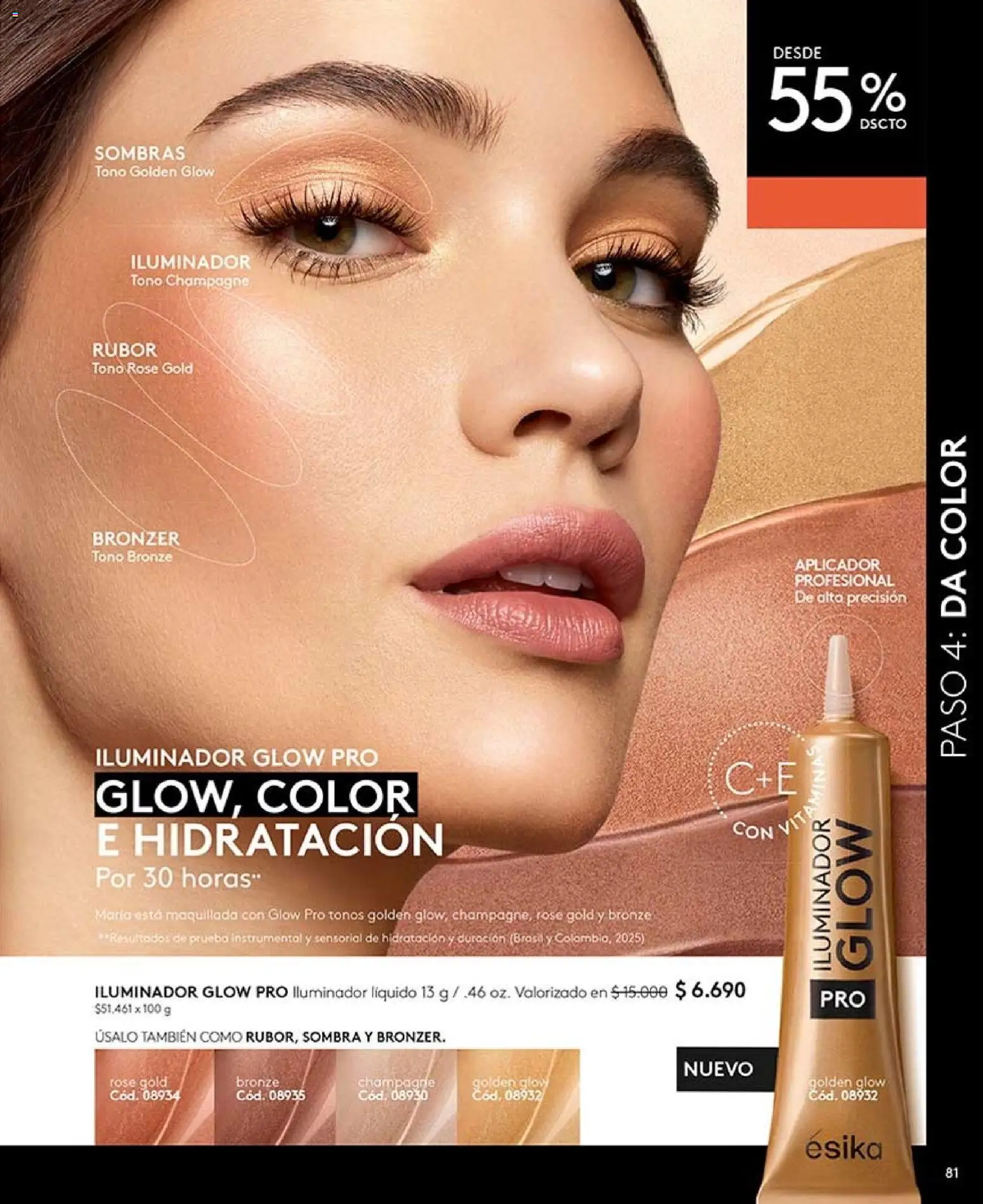 Catálogo Ésika Campaña 13 │ válido desde el 25.07.2026 | Página: 81 | Productos: Sombra, Iluminador, Rubor