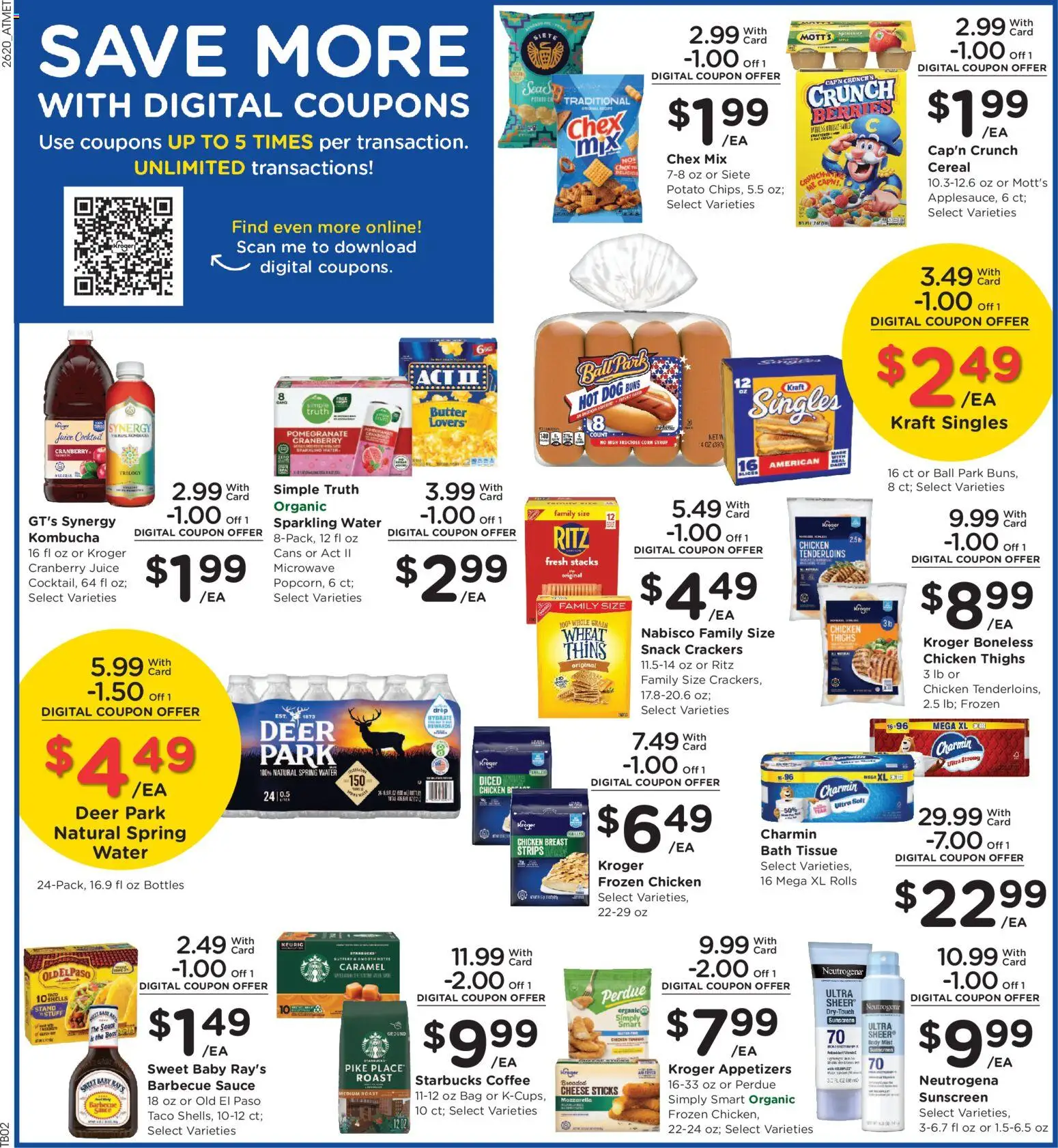 Kroger Weekly Ad - valid from 17.06.2026 | Page: 6 | Products: Corn, Coffee, Sunscreen, Microwave