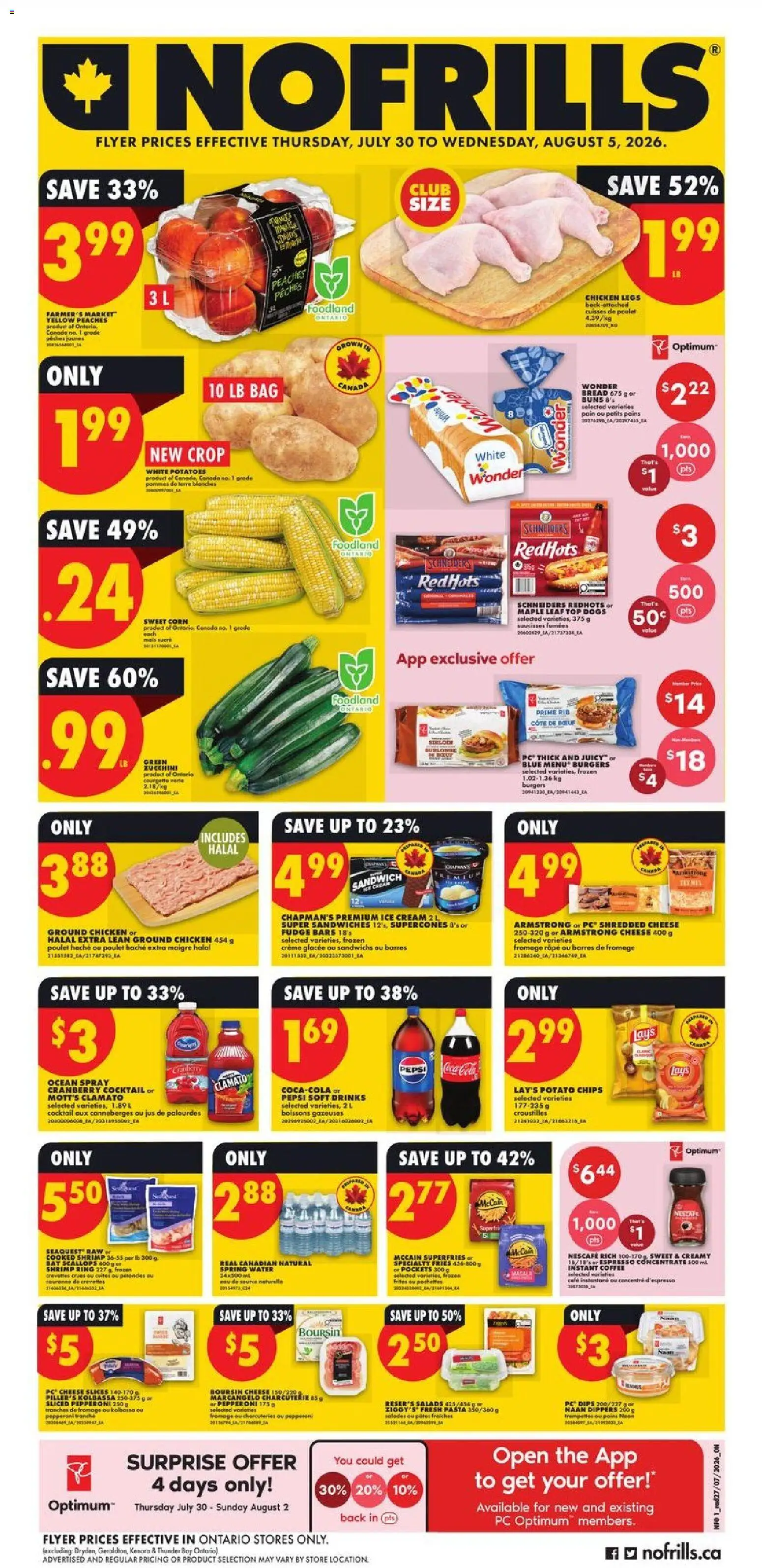 No Frills flyer valid from Jul 30, 2026 | Page: 1