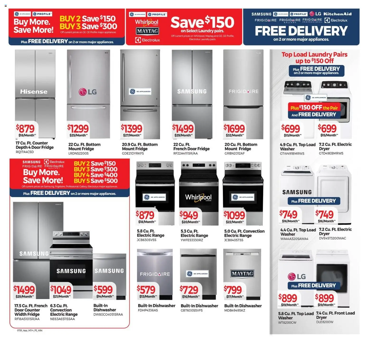 Tepperman's flyer valid from Jul 17, 2026 | Page: 10 | Products: Dryer, Dishwasher, Door