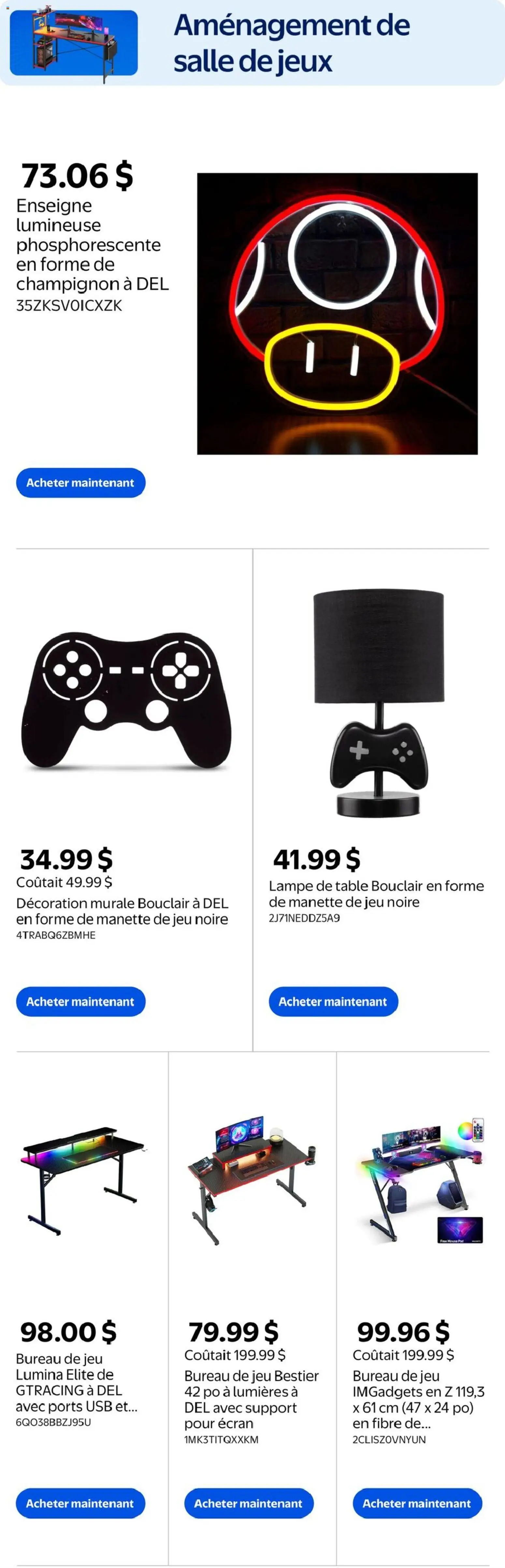 Walmart flyer valid from Oct 1, 2026 | Page: 9 | Products: Table lamp, Table, Decoration, Lamp