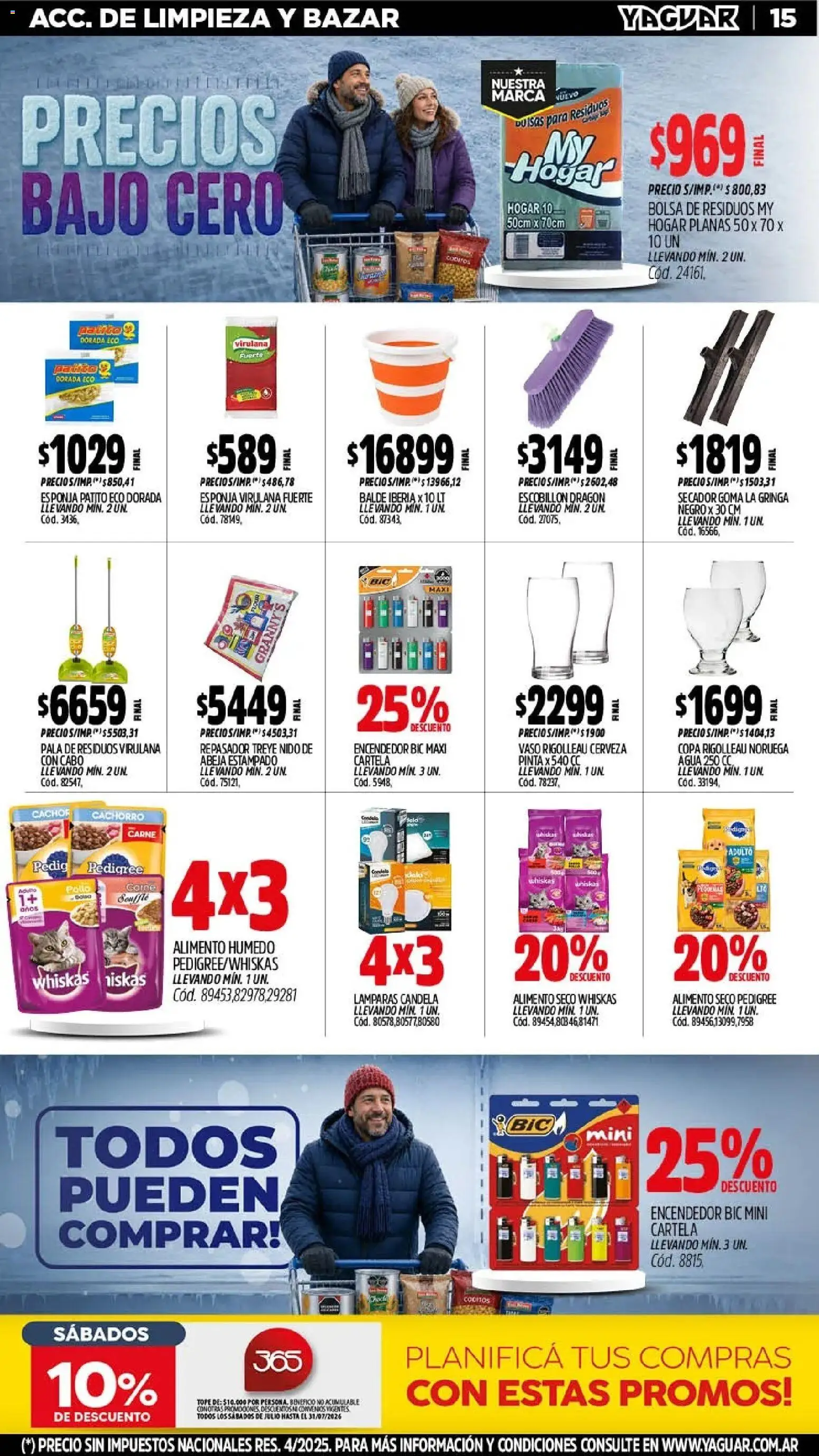 Yaguar - Oferta Semanal Salta │ válido desde el 27/07/2026 | Página: 19 | Productos: Encendedor, Bolsa, Agua, Escobillon