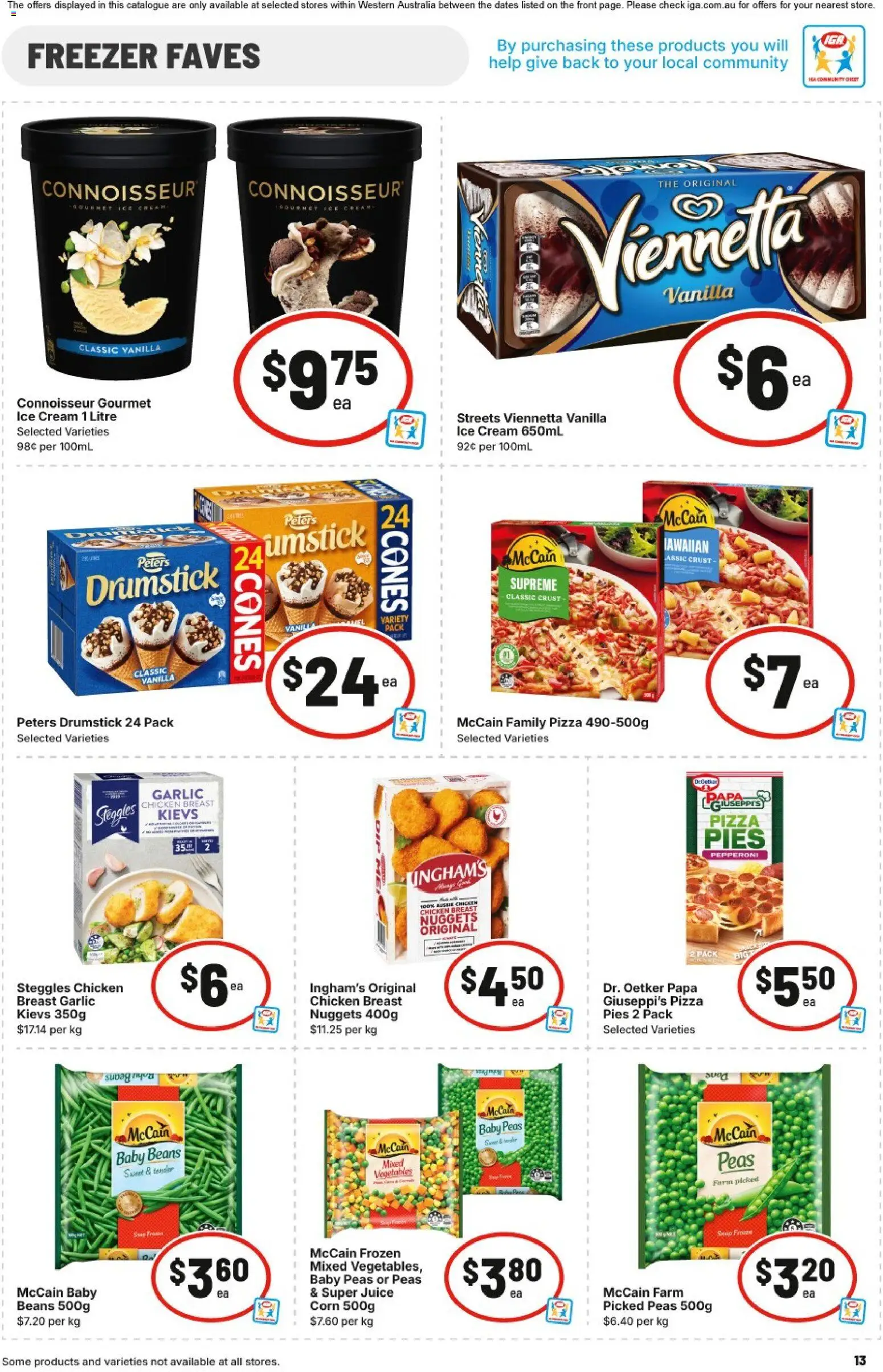 IGA catalogue - valid from 03.06.2026 | Page: 14 | Products: Pizza, Juice, Cream, Freezer