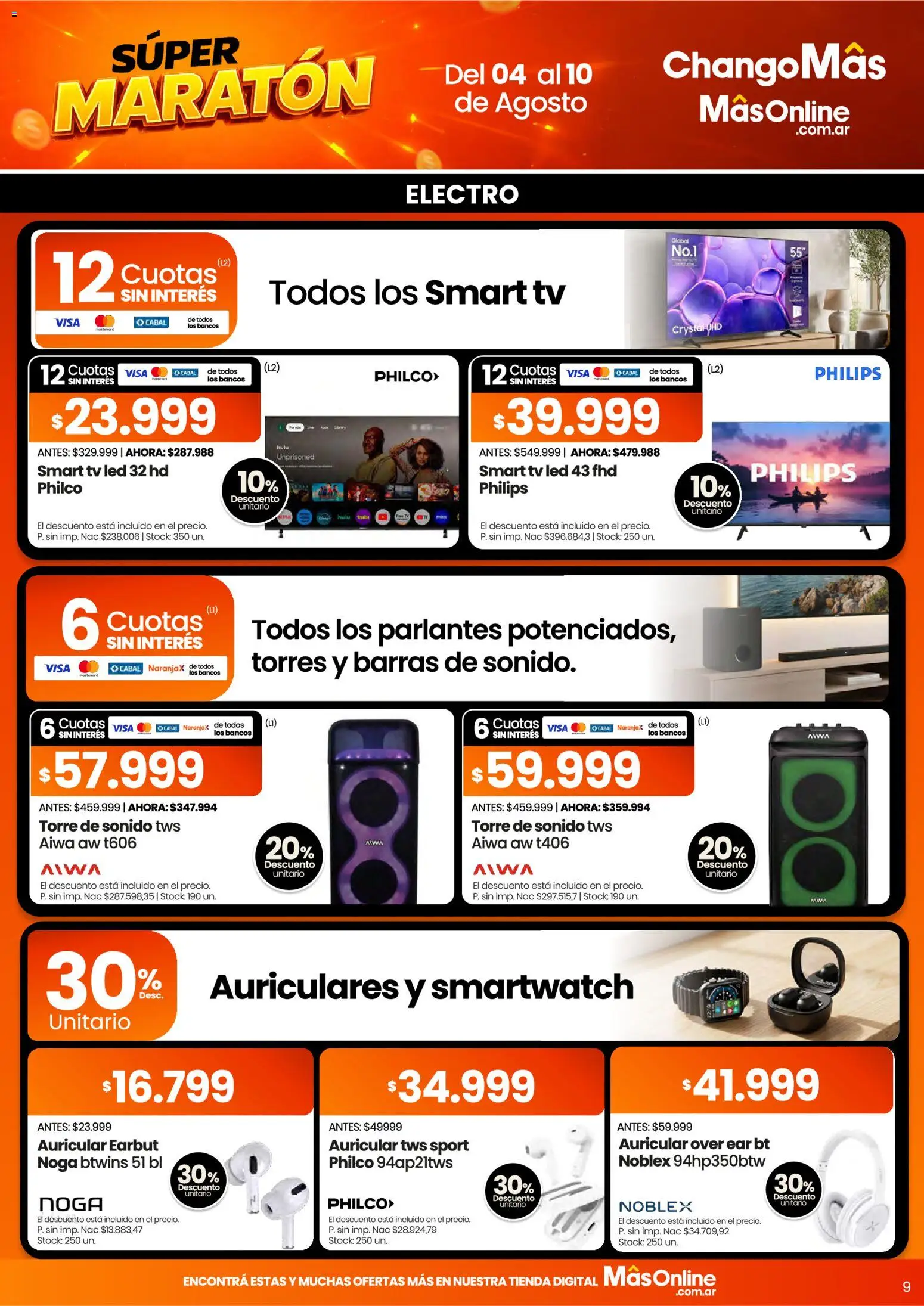 Changomas ofertas │ válido desde el 04/08/2026 | Página: 9 | Productos: Auriculares