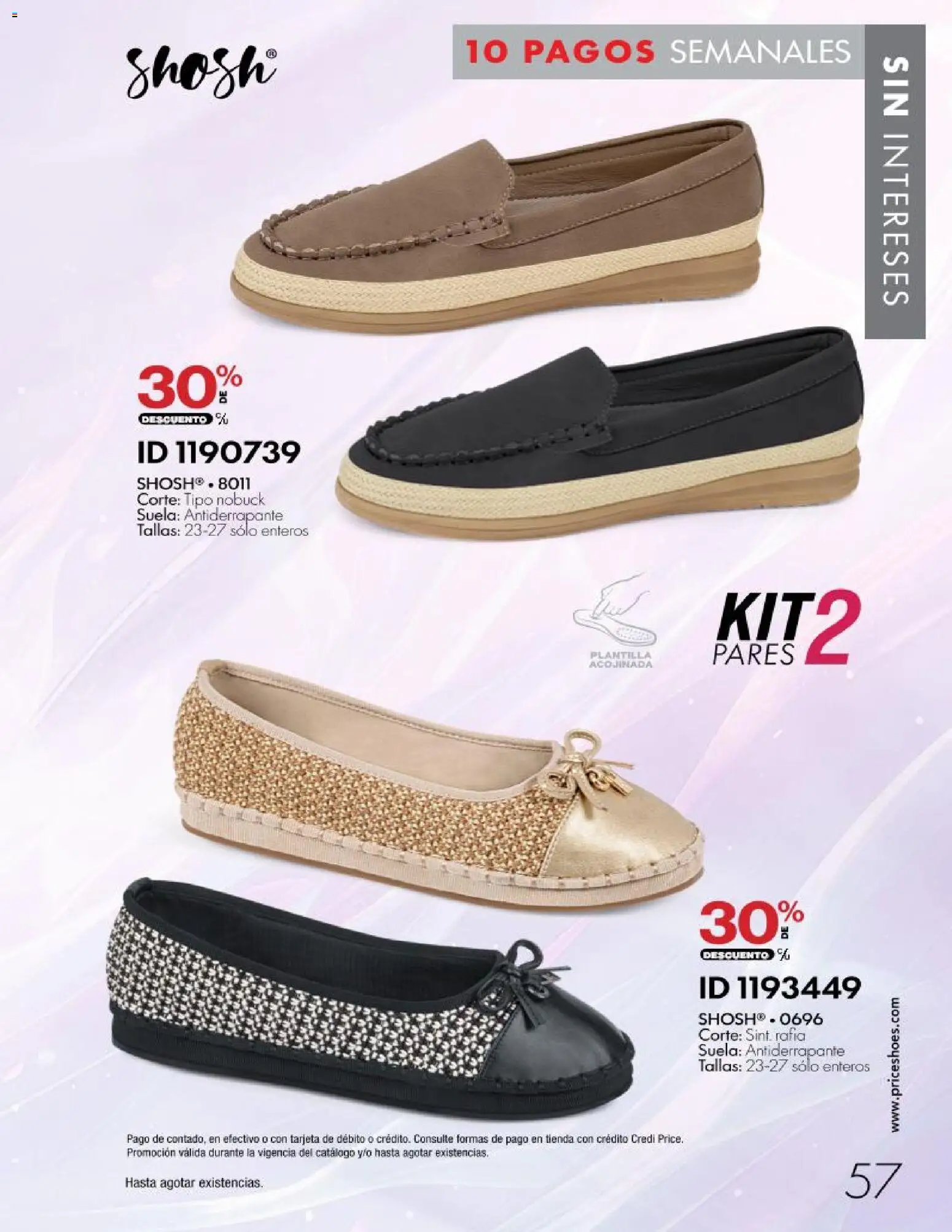 Nuevas ofertas de Price Shoes válidas en toda la República Mexicana desde el 28/10/2026. ¡Encuentra las mejores ofertas en Price Shoes catálogo 10 pagos sin intereses! | Página: 57