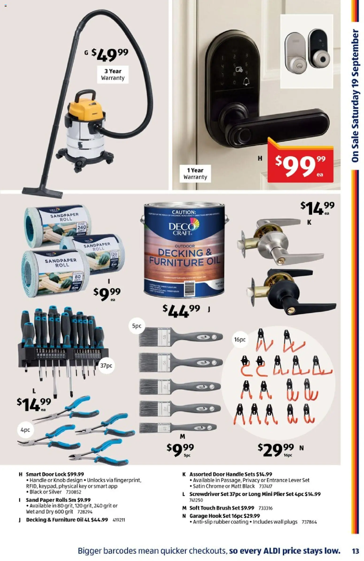 Aldi catalogue - valid from 08/09/2026 | Page: 13 | Products: Door, Brush, Cleaner, Decking