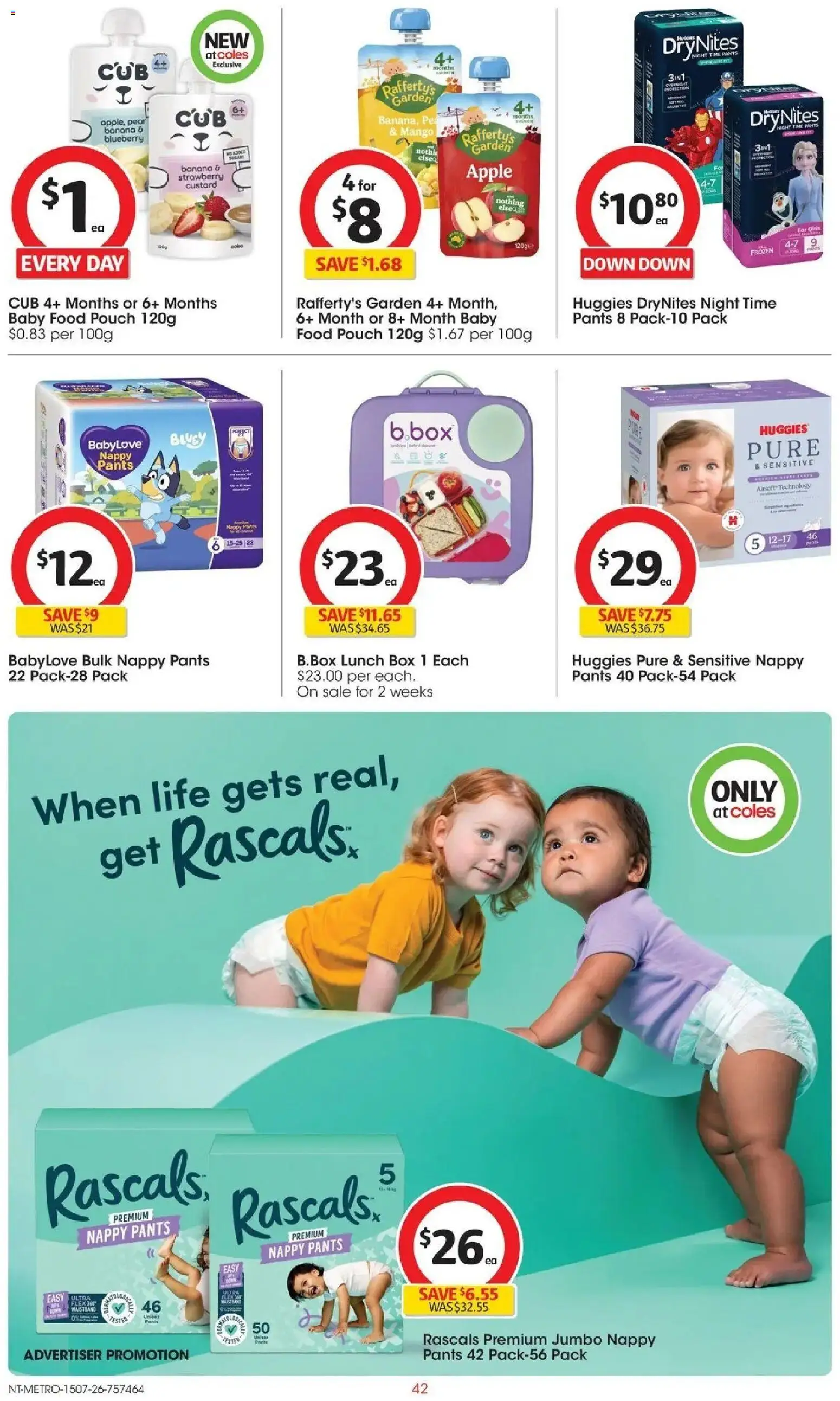 Coles catalogue - valid from 15/07/2026 | Page: 42 | Products: Box, Pants, Mango, Pear