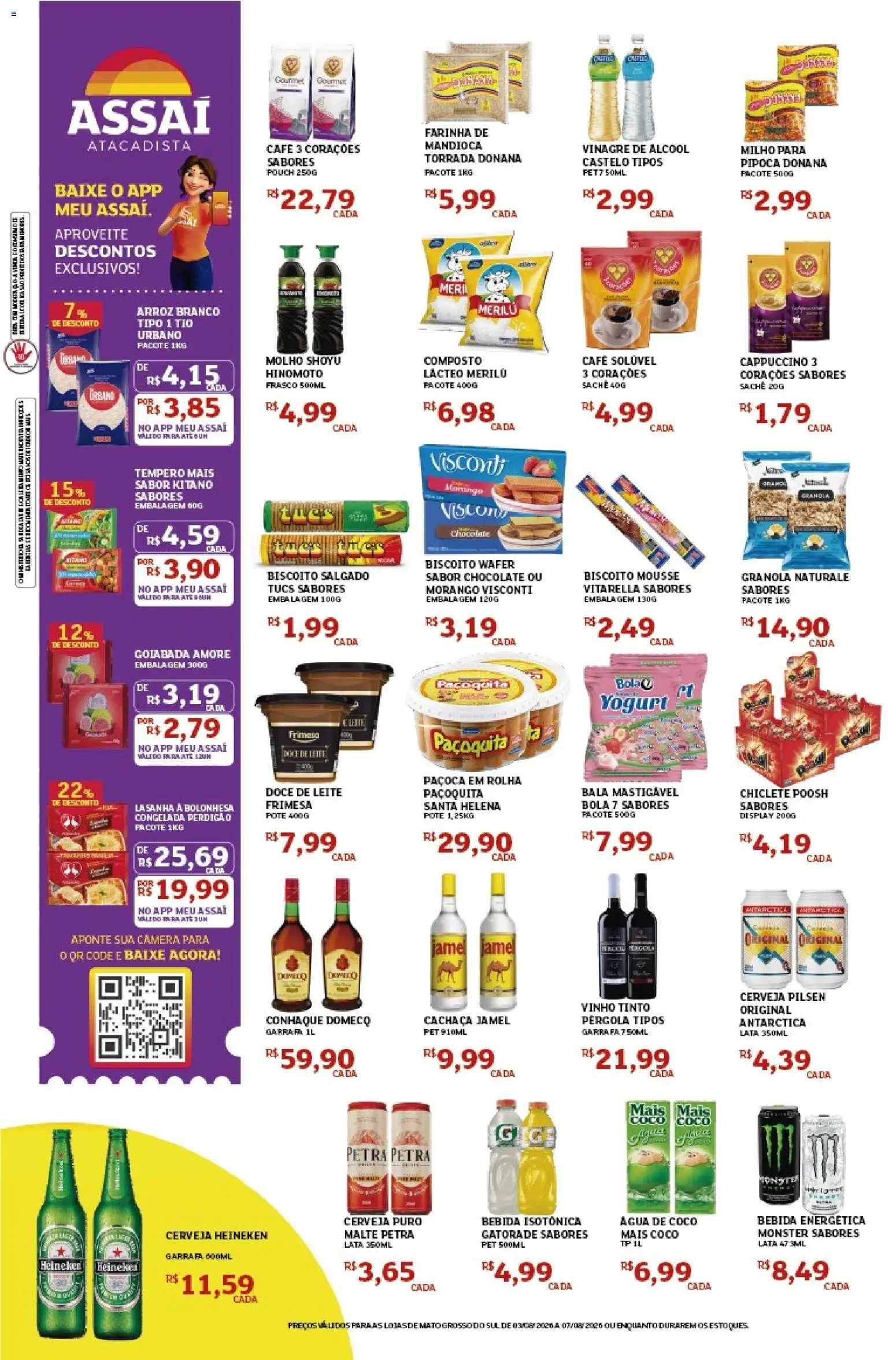 Assaí Atacadista Folheto - válido de 03/08/2026 | Página: 2 | Produtos: Mousse, Gatorade, Molho shoyu, Câmera