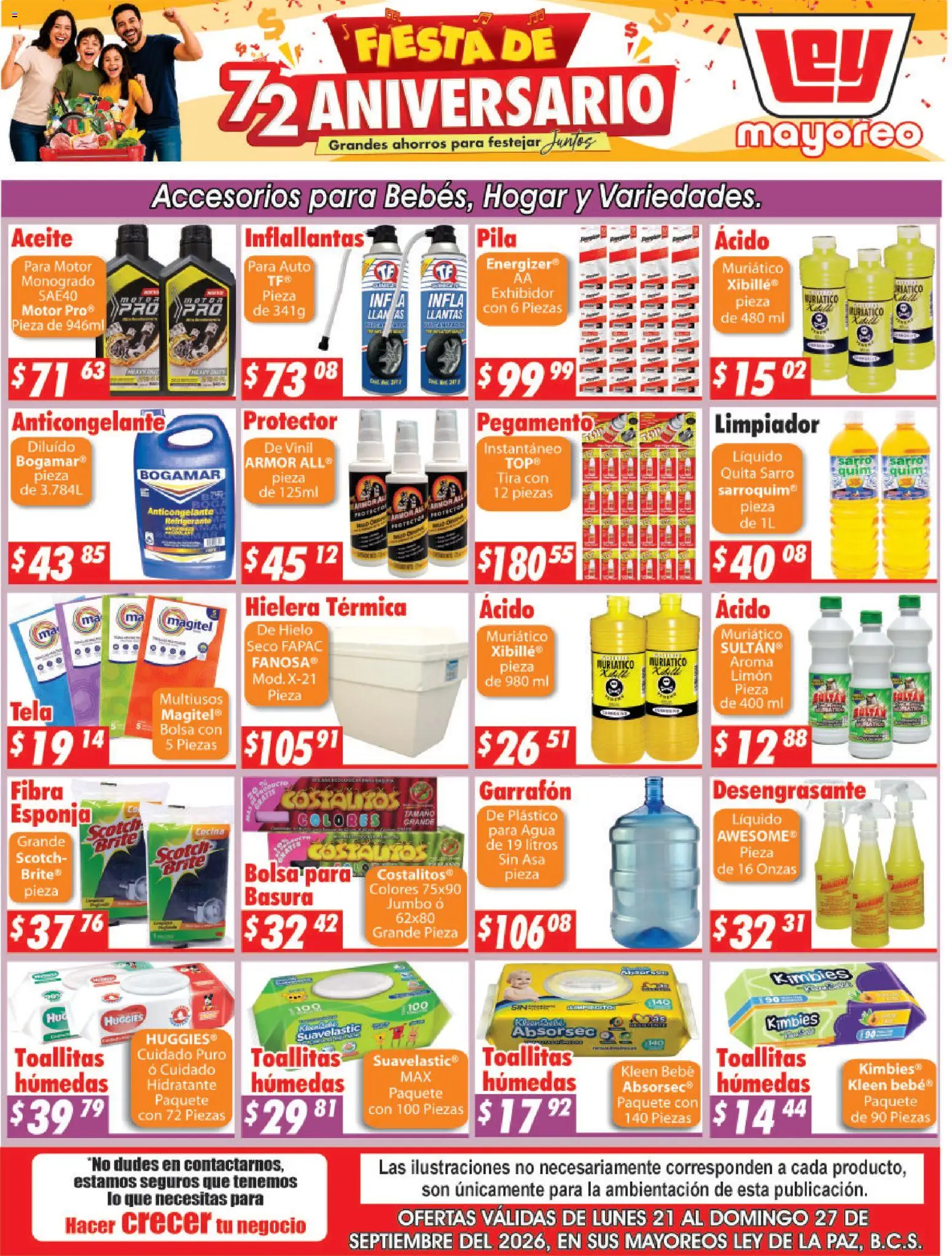 Nuevas ofertas de Casa Ley válidas en toda la República Mexicana desde el 21/09/2026. ¡Encuentra las mejores ofertas en Casa Ley folleto La Paz! | Página: 3 | Productos: Bolsa, Limón, Pegamento, Hielo