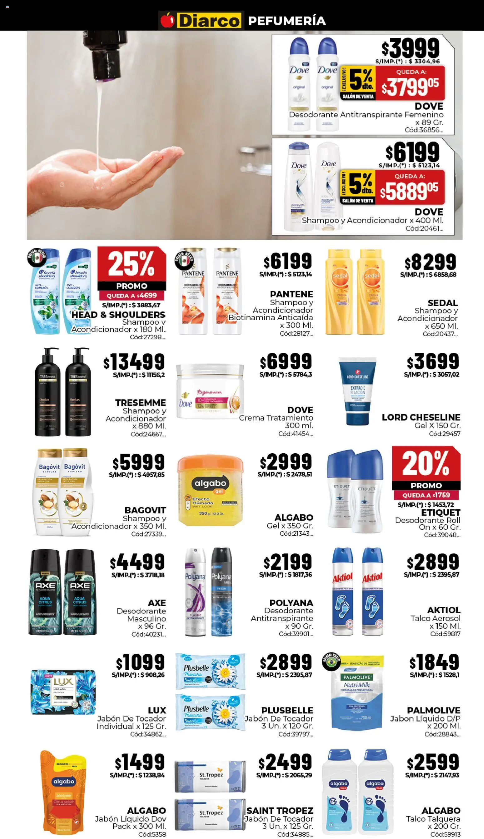 Diarco ofertas │ válido desde el 29/06/2026 | Página: 13 | Productos: Shampoo, Jabón, Desodorante, Antitranspirante