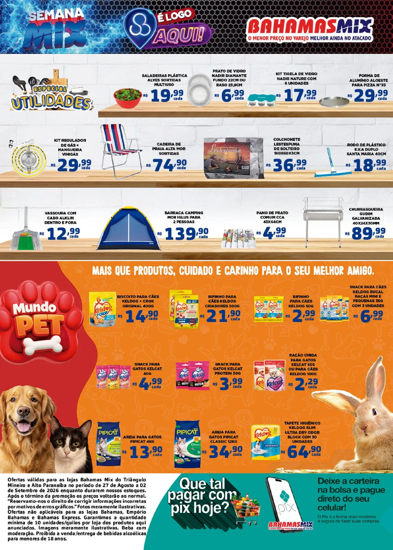Bahamas Mix Folheto - válido de 27/08/2026 | Página: 4 | Produtos: Areia, Areia para gatos, Pizza, Tapete higiênico