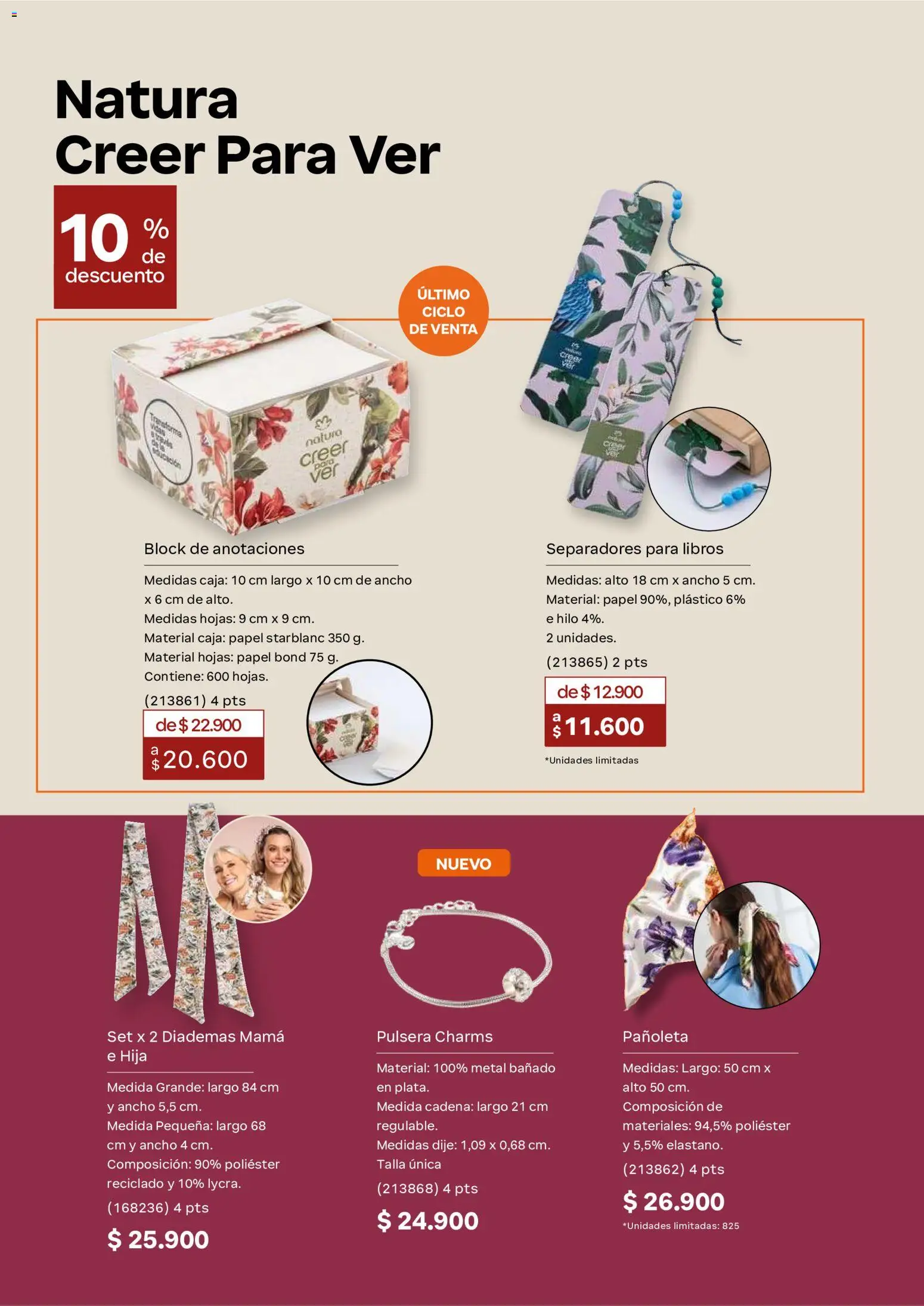 Natura revista - valida desde el 01/07/2026 | Página: 166 | Productos: Pulsera, Libros, Cadena, Caja
