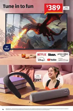 Preview of Soundbar, A grey soundbar speaker. - valid from 07/10/2026 | Page: 16 | Products: Soundbar, Television, Speaker, Video