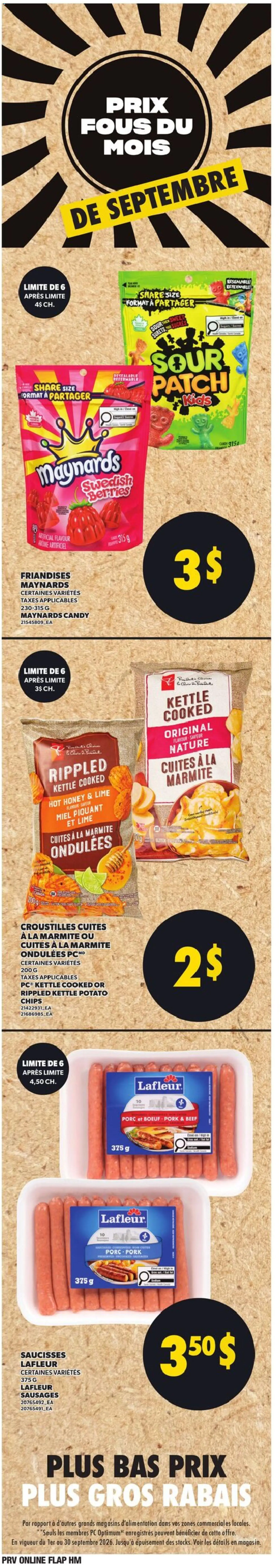 Provigo flyer valid from Sep 10, 2026 | Page: 6 | Products: Beef, Lime, PC, Sausages
