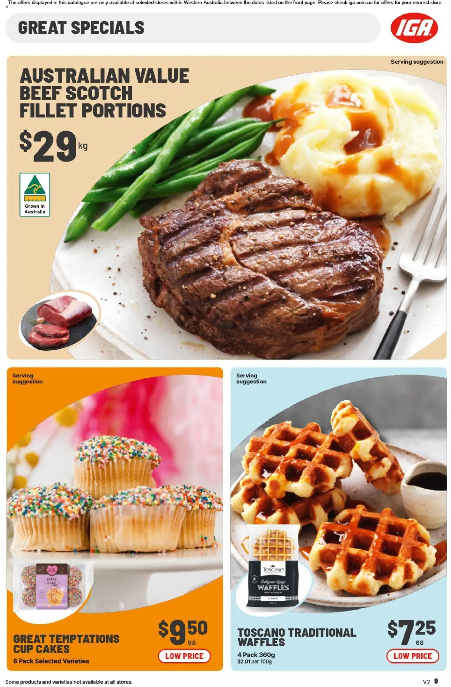 IGA catalogue - valid from 06.05.2026 | Page: 10 | Products: Beef, Scotch, Waffles
