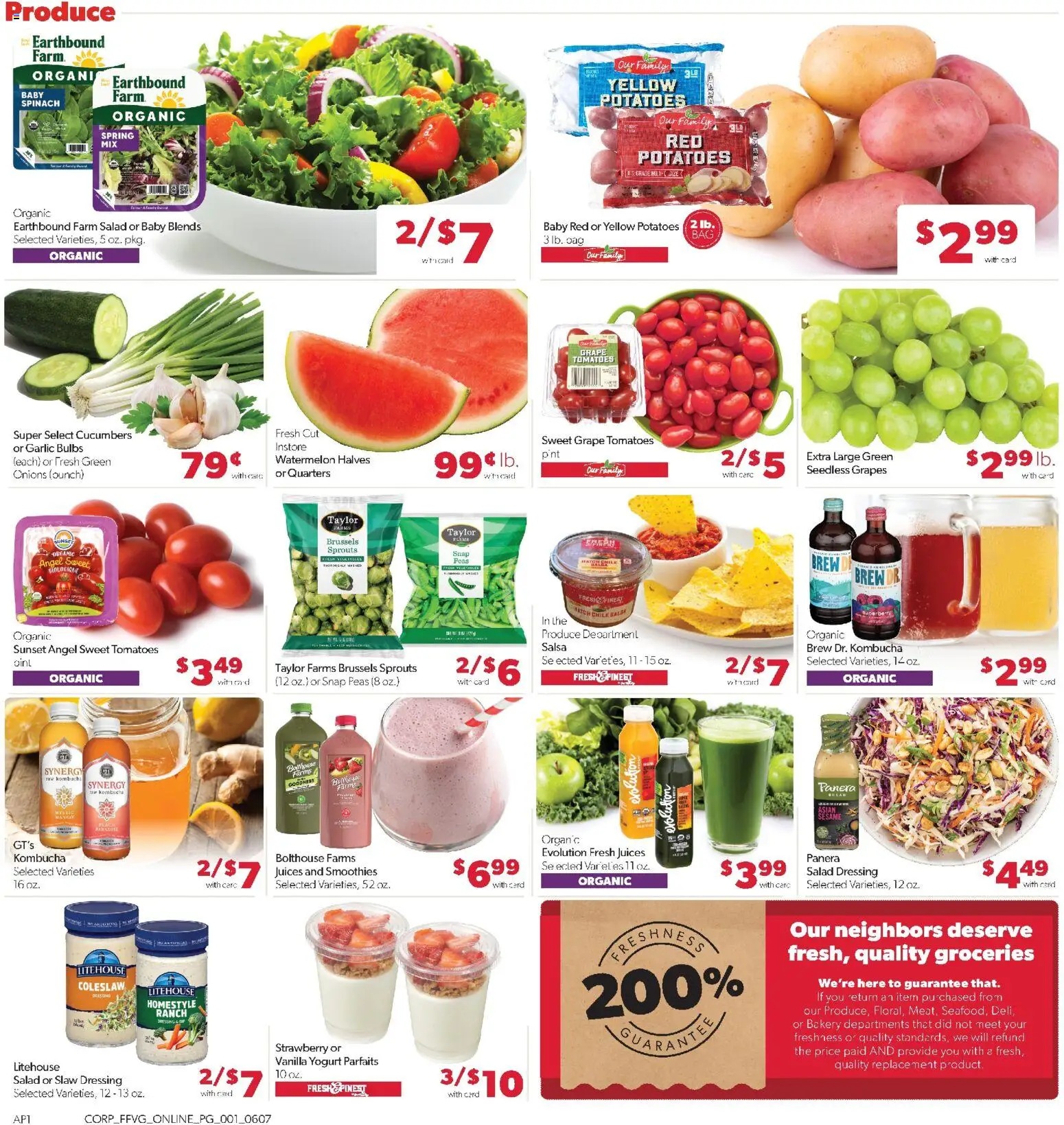 Family Fare Weekly Ad - valid from 07.06.2026 | Page: 5 | Products: Tomatoes, Cucumbers, Watermelon, Grapes