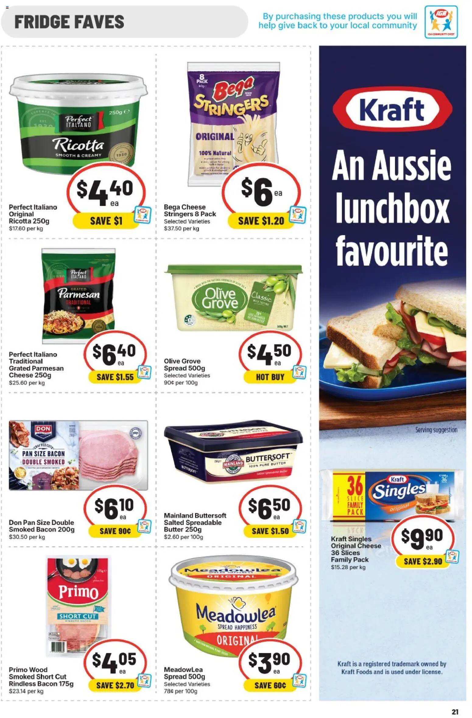 IGA catalogue - valid from 17.06.2026 | Page: 21 | Products: Bacon, Butter, Cheese, Wood