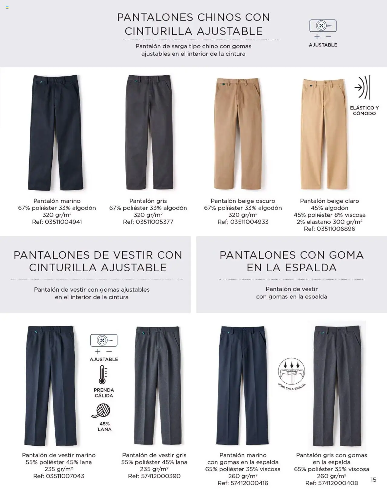 Nuevas ofertas de El Corte Inglés válidas en toda la República Mexicana desde el 04/04/2025. ¡Encuentra las mejores ofertas en El Corte Inglés catálogo Colección Uniformes 2024! | Página: 15 | Productos: Pantalones, Algodón