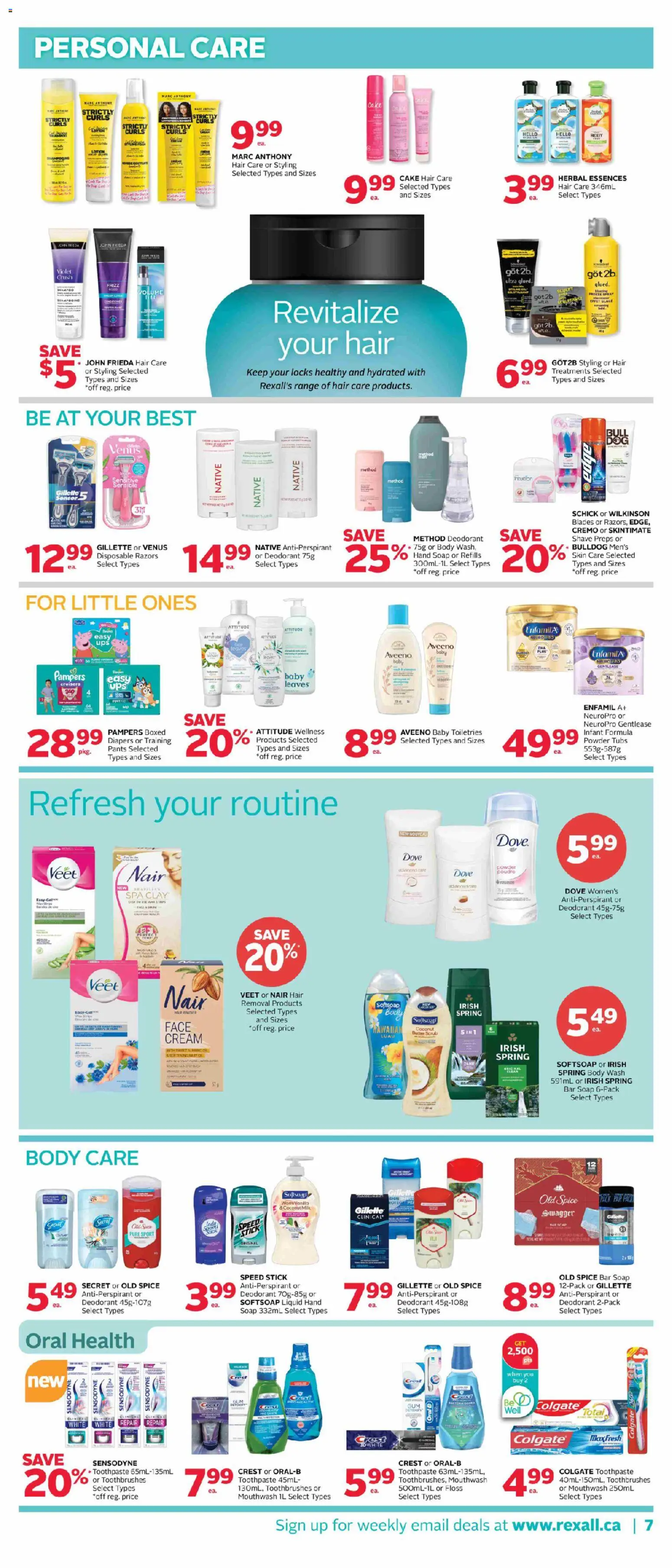 Rexall flyer valid from 29.05.2026 | Page: 18 | Products: Antiperspirant, Toothpaste, Mouthwash, Milk