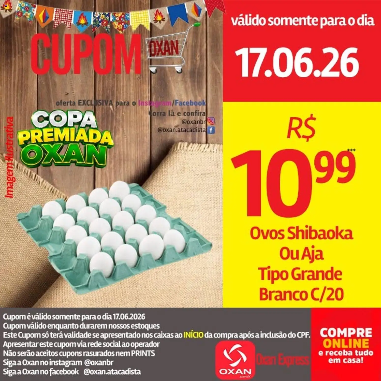 Oxan Atacadista Folheto - válido de 17.06.2026 | Página: 25 | Produtos: Ovos, Copa