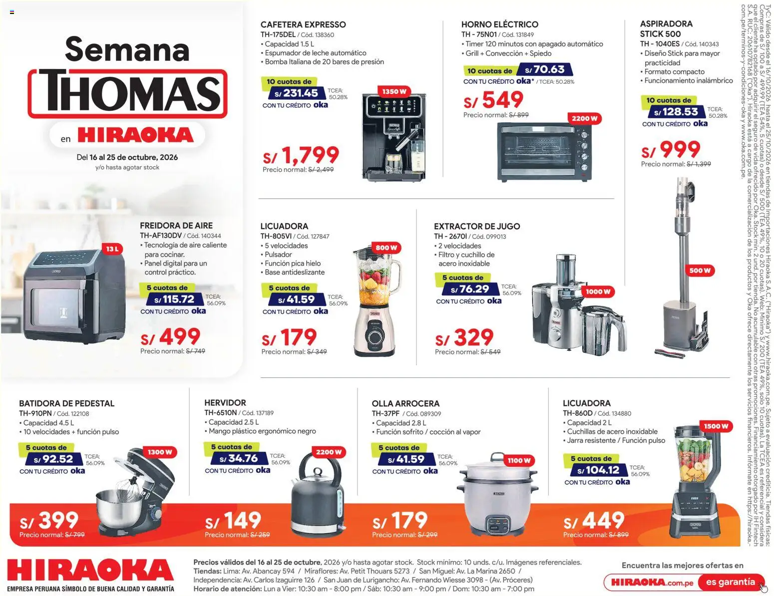 Catálogo Hiraoka válido desde 16/10/2026 | Página: 1