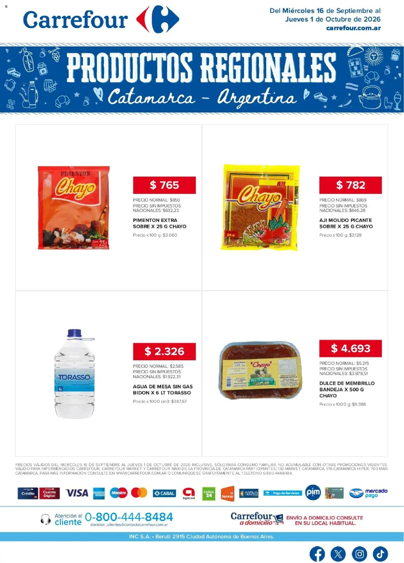 Carrefour - Regionales | Catamarca │ válido desde el 16/09/2026 | Página: 1