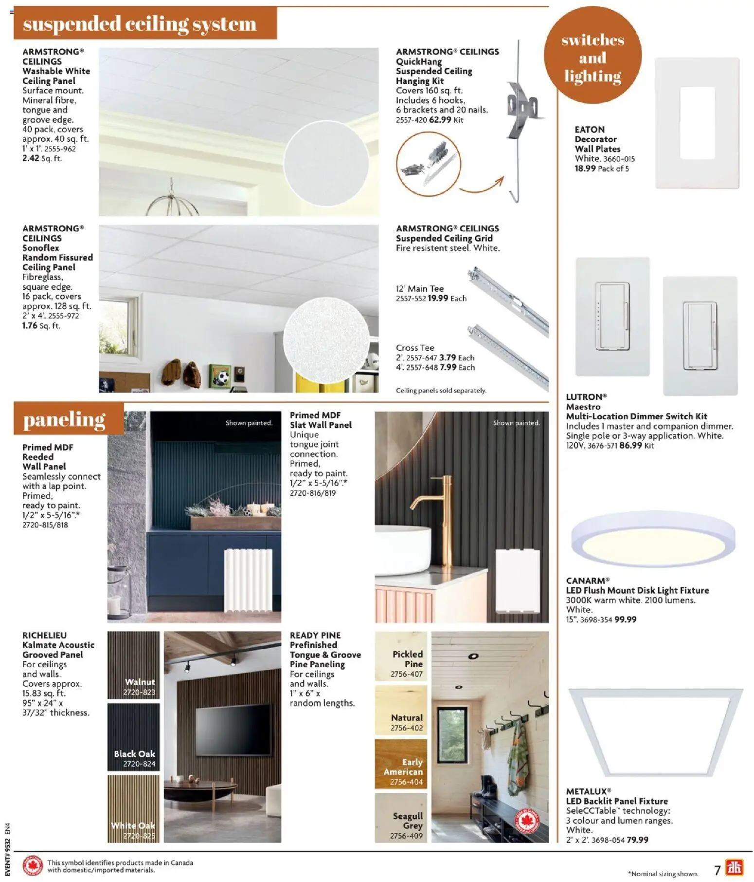 Home Hardware flyer valid from Oct 1, 2026 | Page: 7 | Products: Disk, Lighting